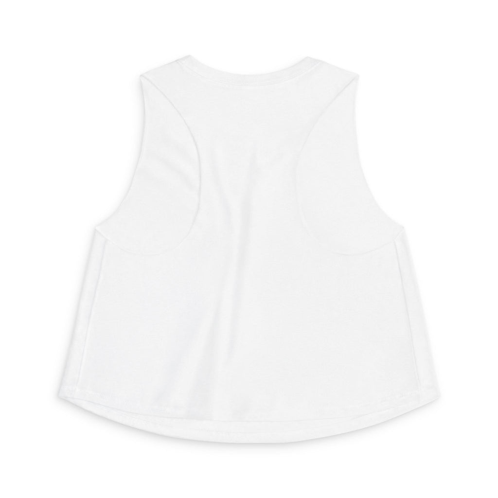 Women's Crop Top — Retro Ski Girl Graphic Tank (“ Skies")