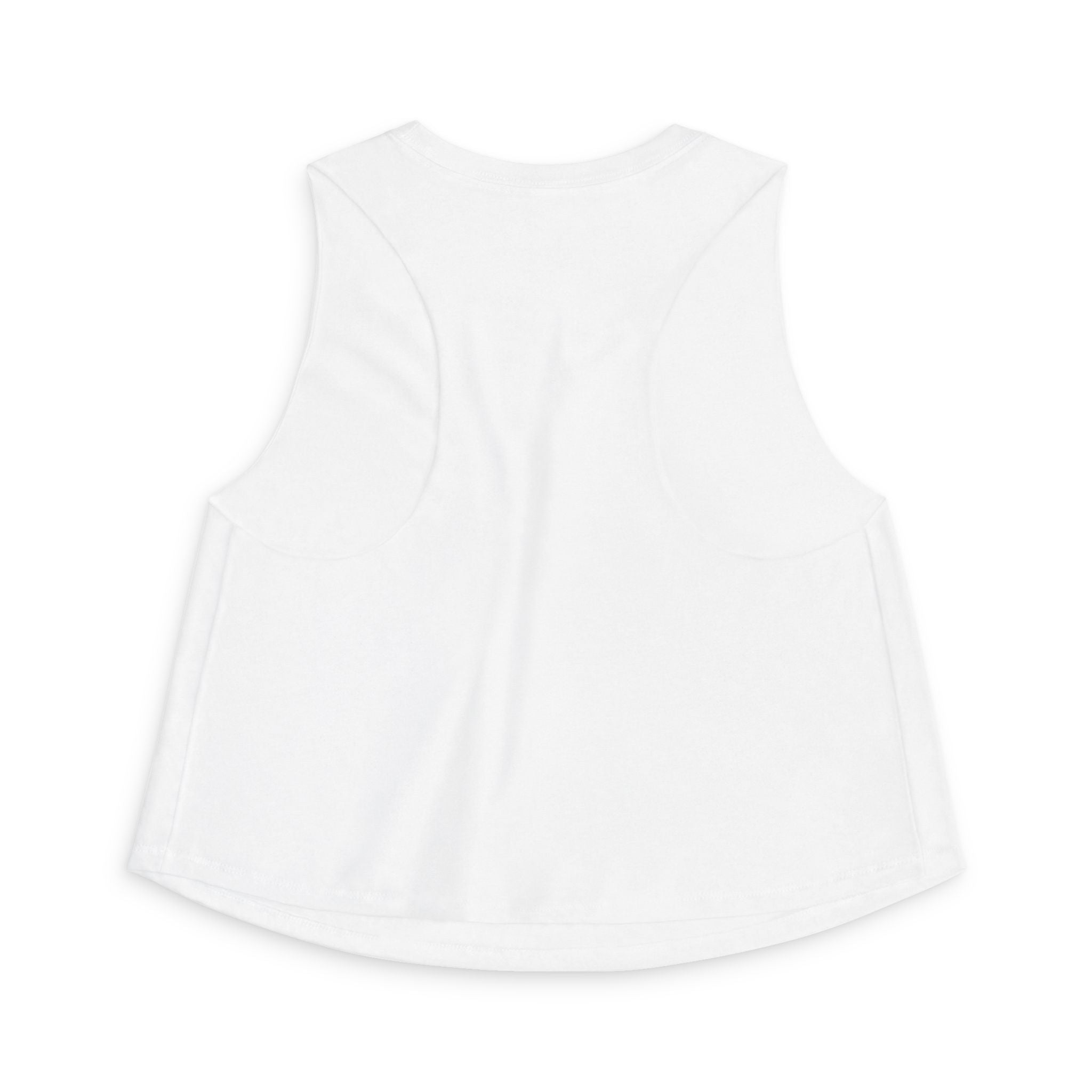 Women's Crop Top — Retro Ski Girl Graphic Tank (“ Skies")