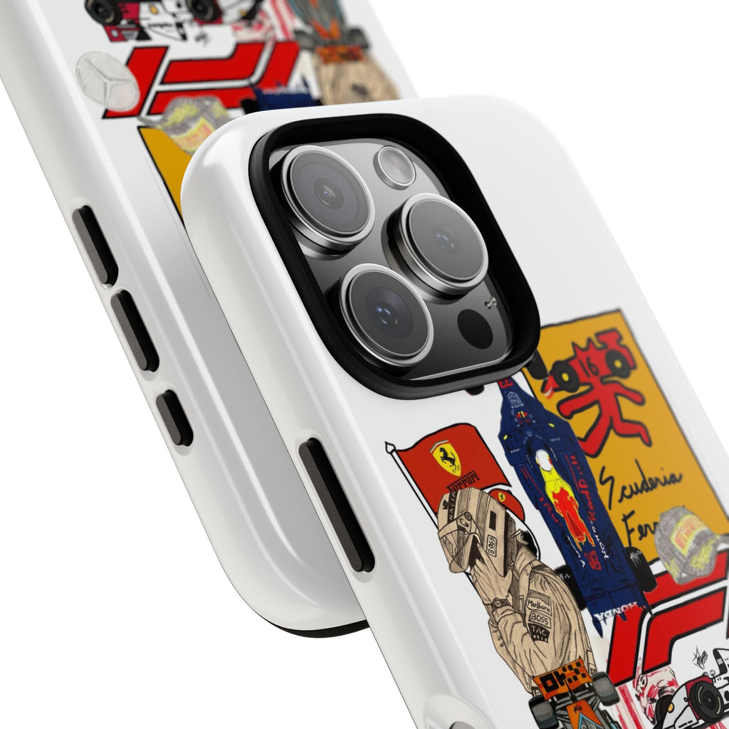 Racing Collage Tough Case — Vintage Formula 1 Phone Cover