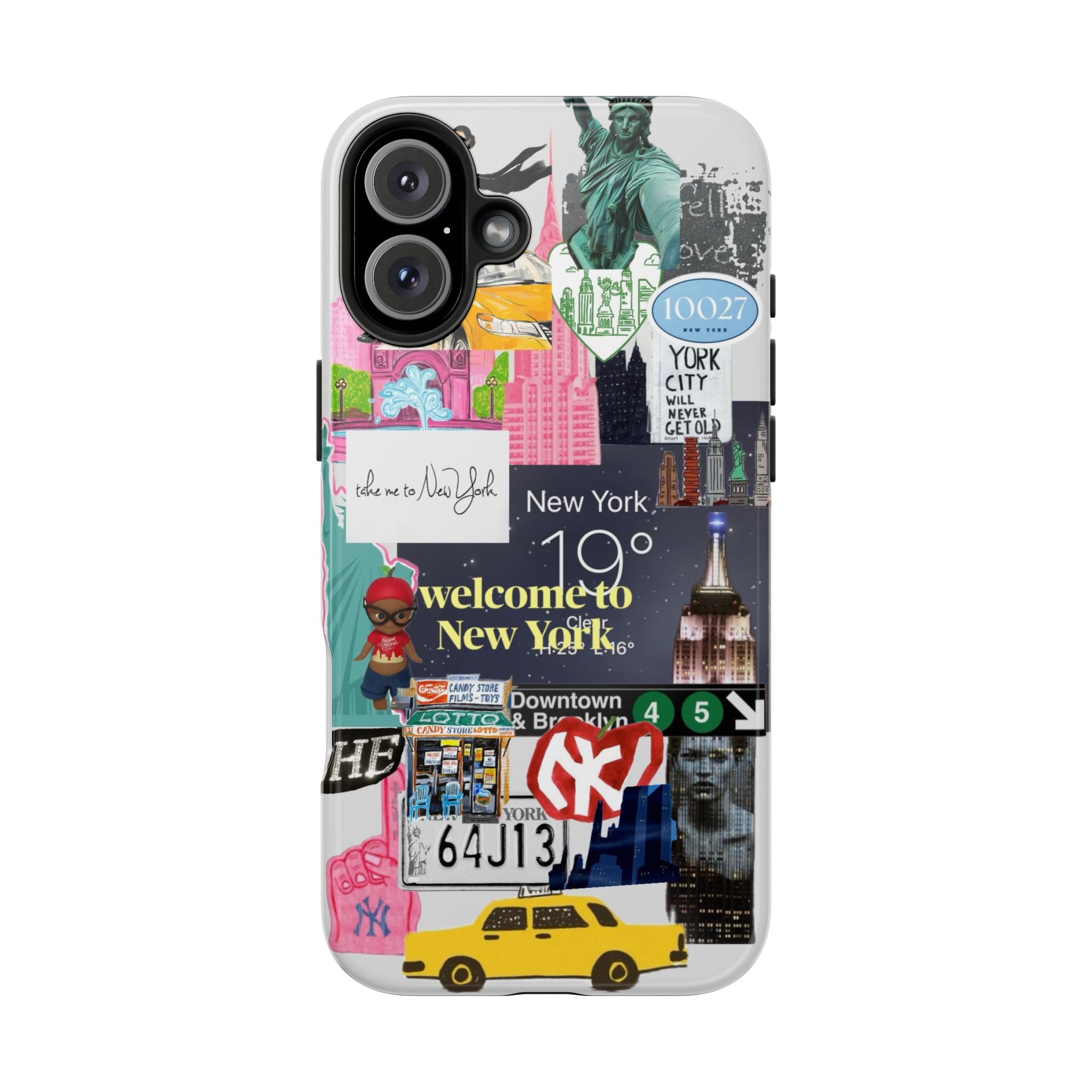 New York Collage Tough Phone Case — 'Welcome to New York' Cityscape Design