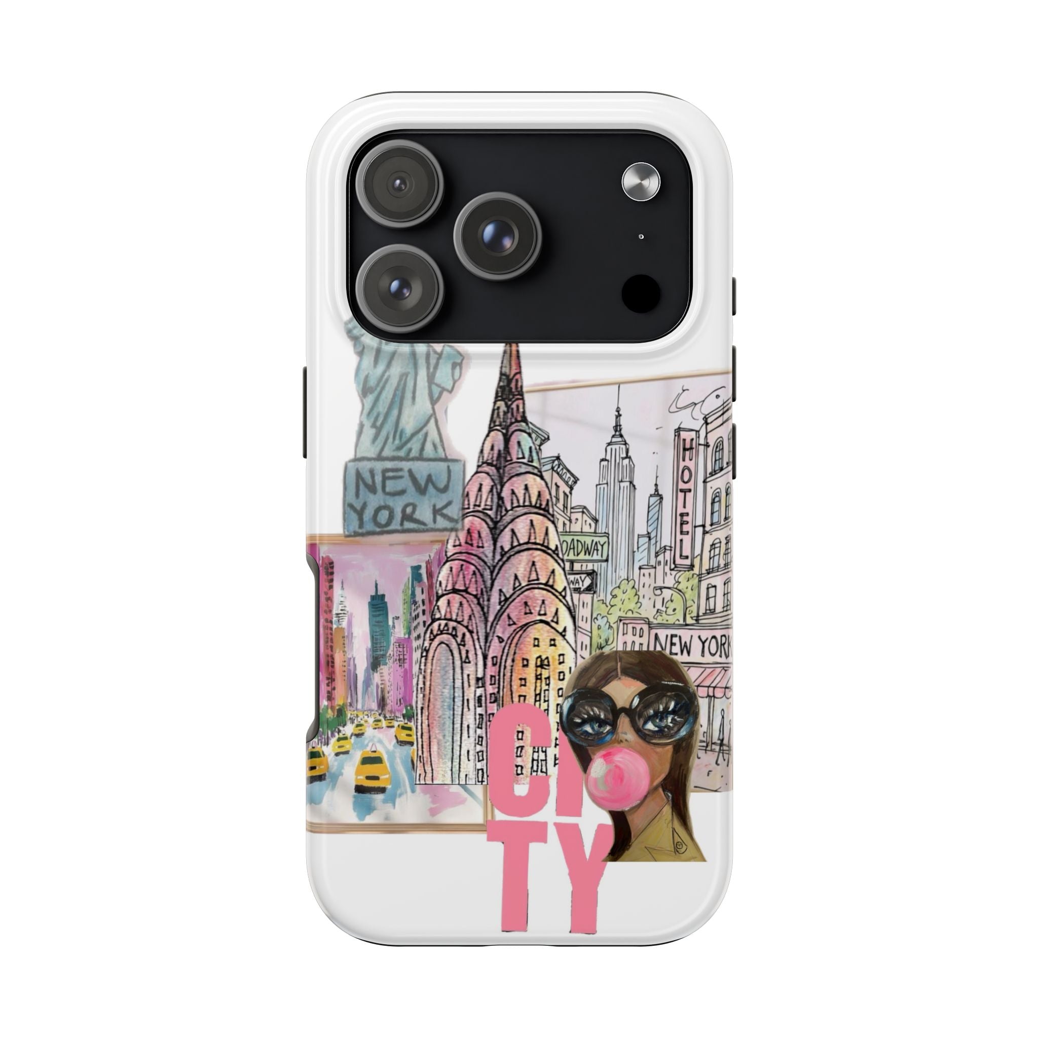 NYC Cityscape Tough Phone Case — Chic Urban Landmark Design