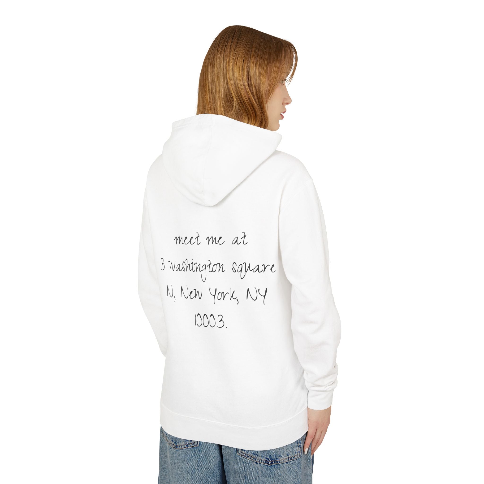 New York Postcard Collage Hoodie — "Meet Me in New York" Lightweight Pullover