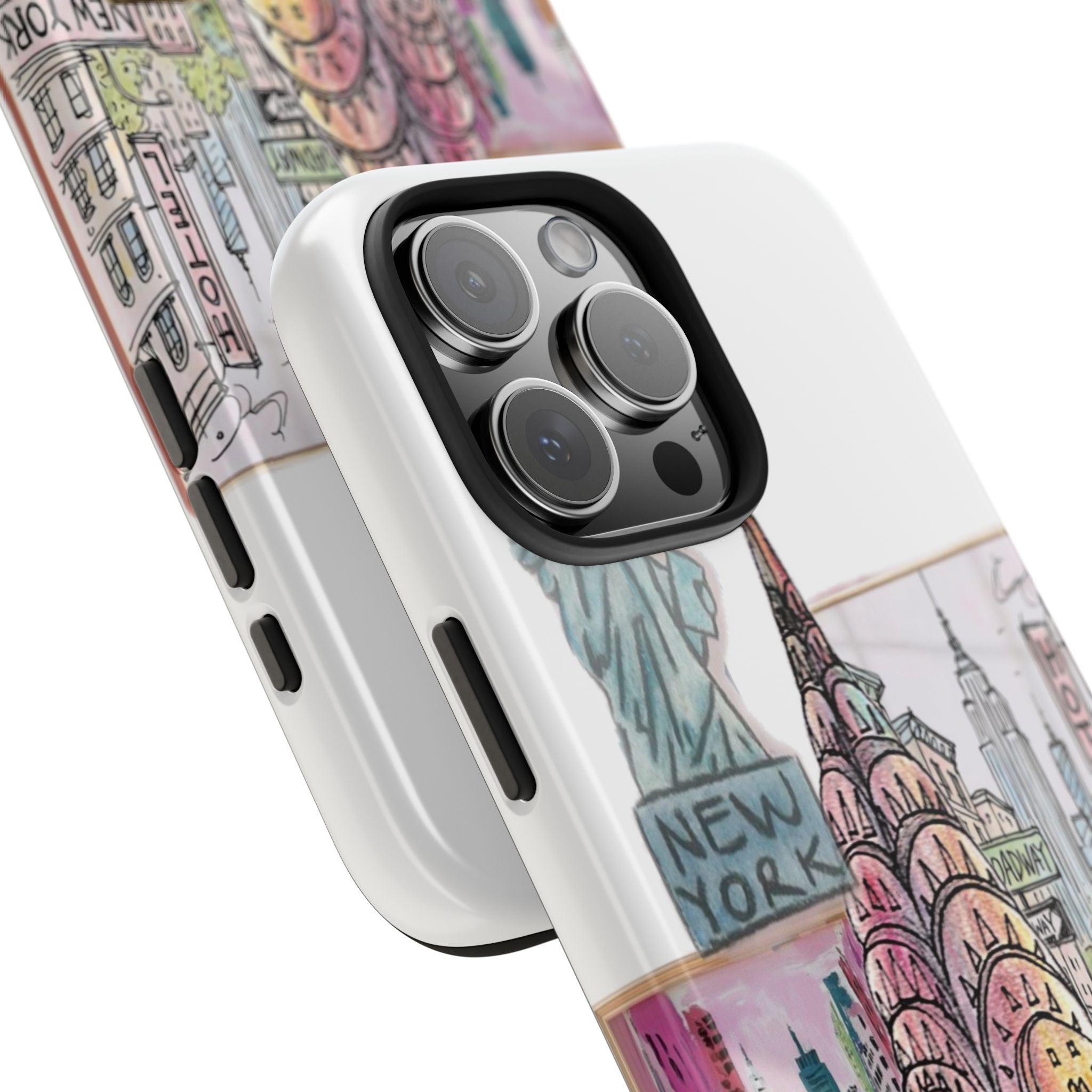 NYC Cityscape Tough Phone Case — Chic Urban Landmark Design