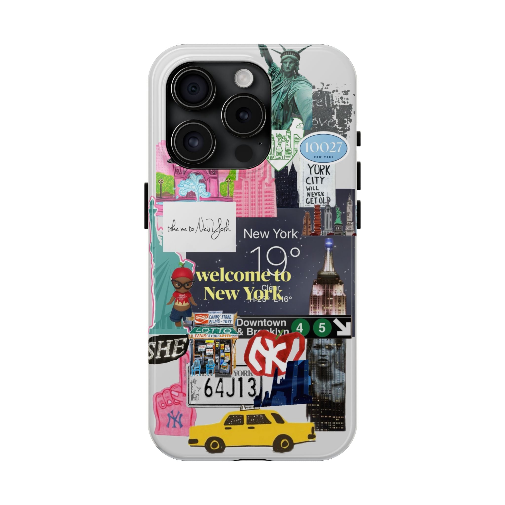 New York Collage Tough Phone Case — 'Welcome to New York' Cityscape Design