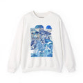 Santorini Blue Art Crewneck Sweatshirt