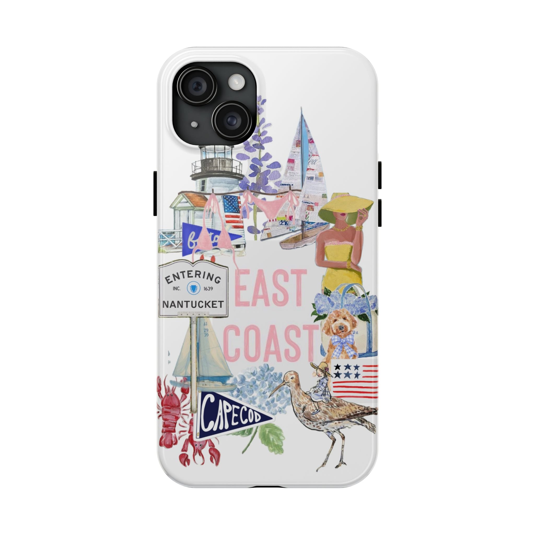 East Coast Collage Tough Phone Case — Cape Cod & Nantucket Beach Vibes