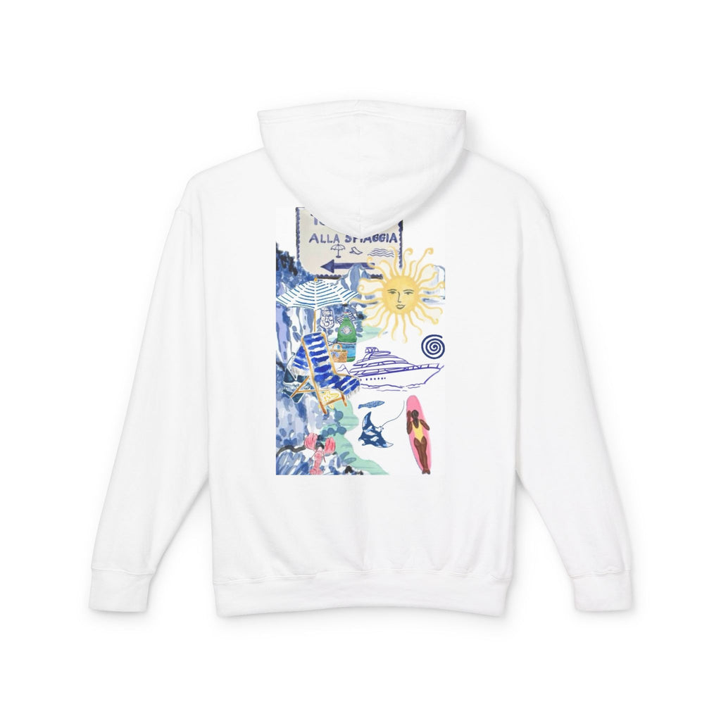 Beach Vibes Hoodie — "To The Beach / Alla Spiaggia" Sun & Seaside Design