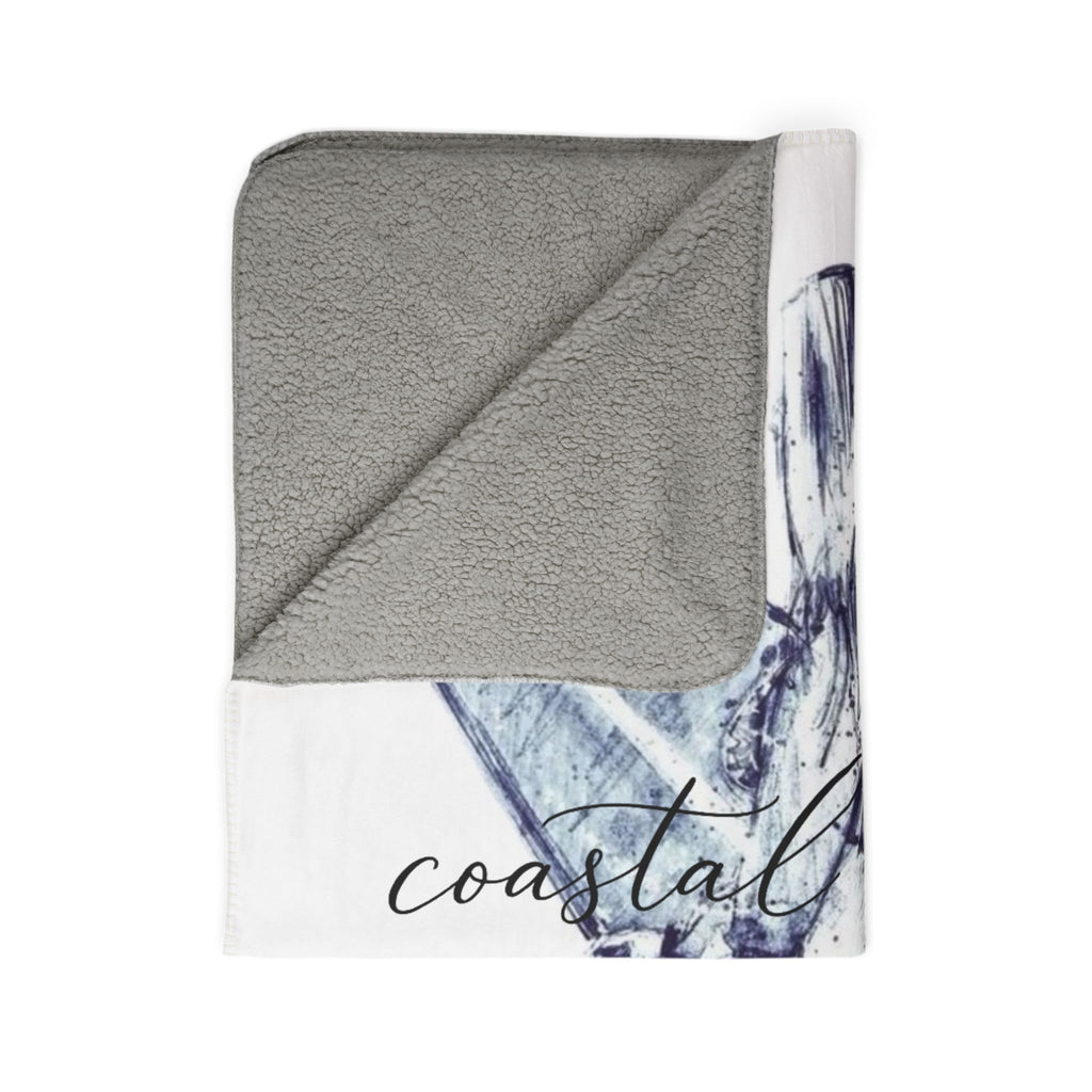Coastal Cecilia Surf Fleece Sherpa Blanket — Coastal Surfboard Design