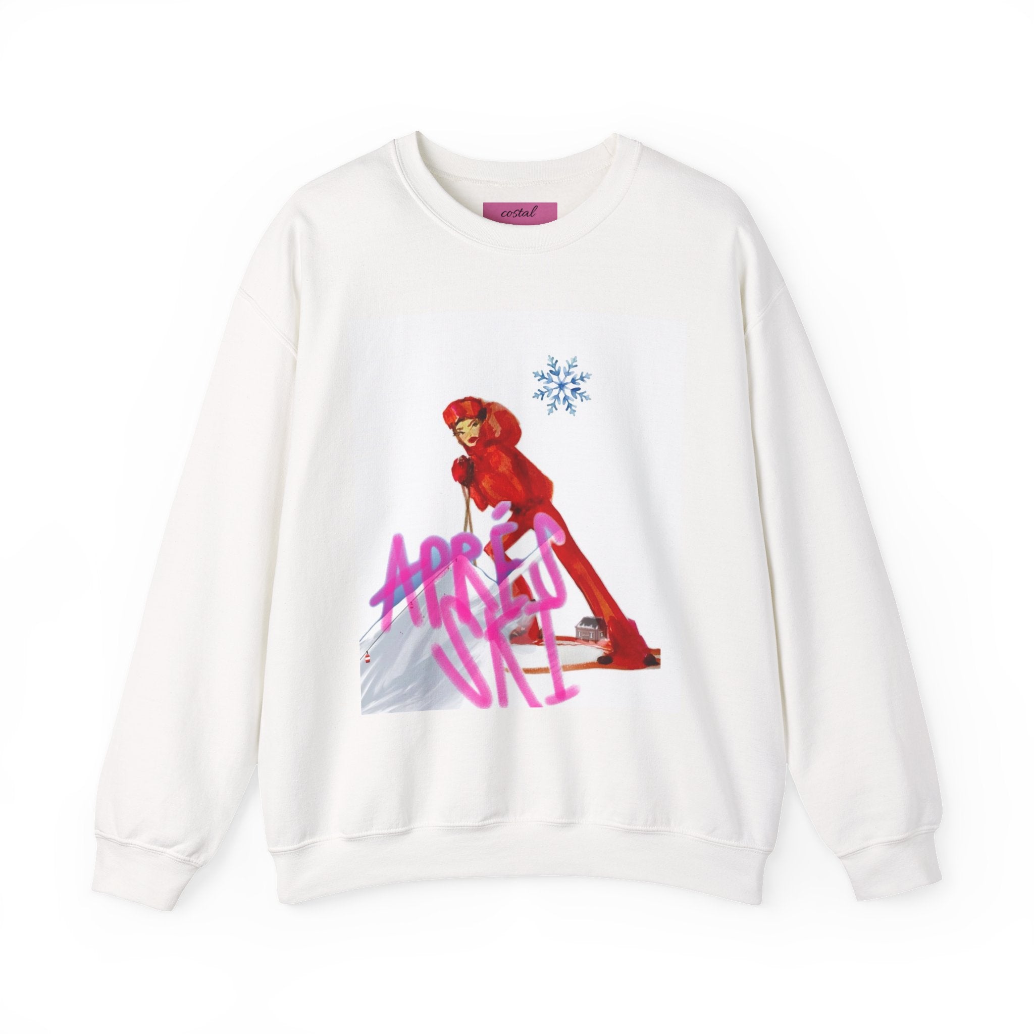 Ski Babe Crewneck Sweatshirt — Retro Apres Ski Graphic