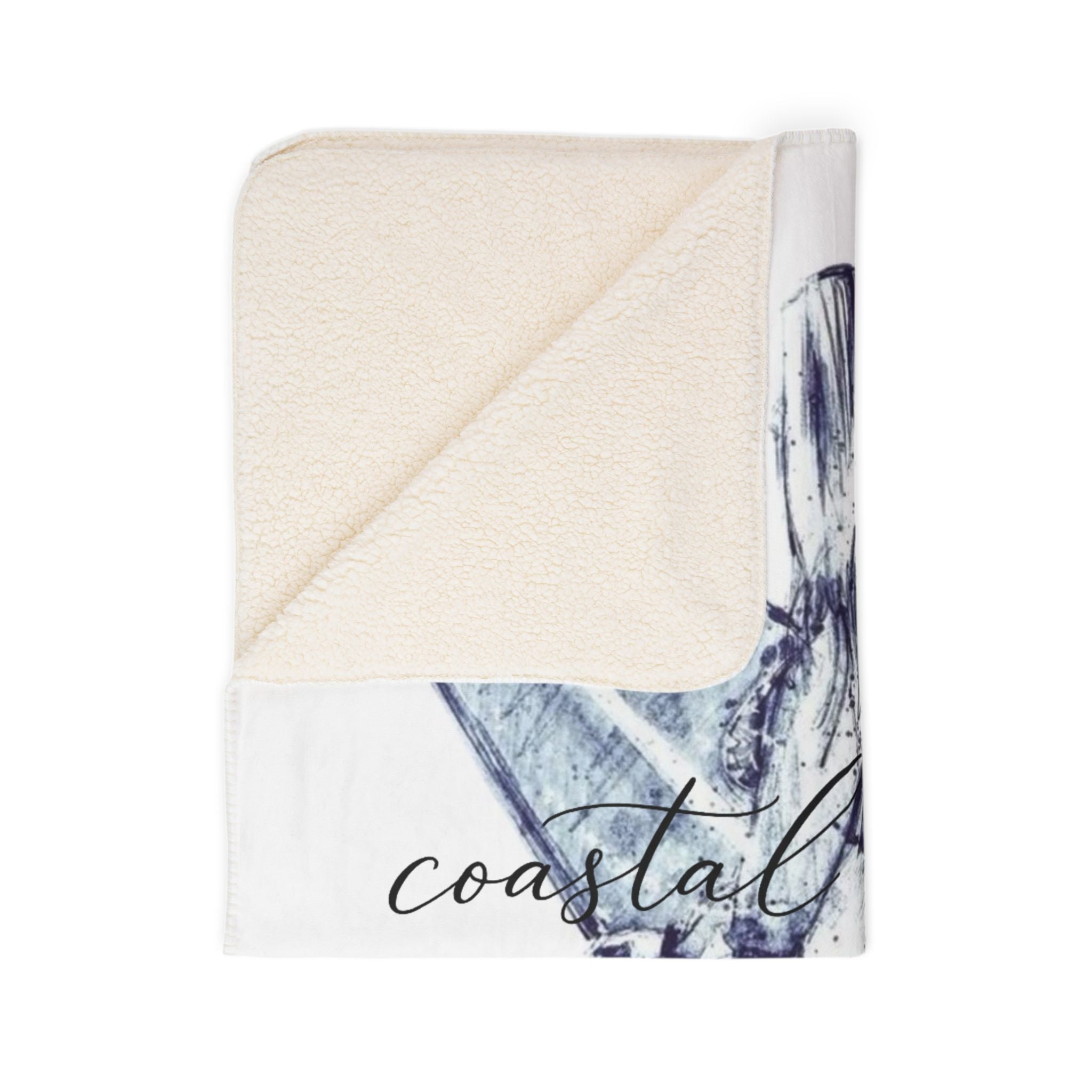 Coastal Cecilia Surf Fleece Sherpa Blanket — Coastal Surfboard Design