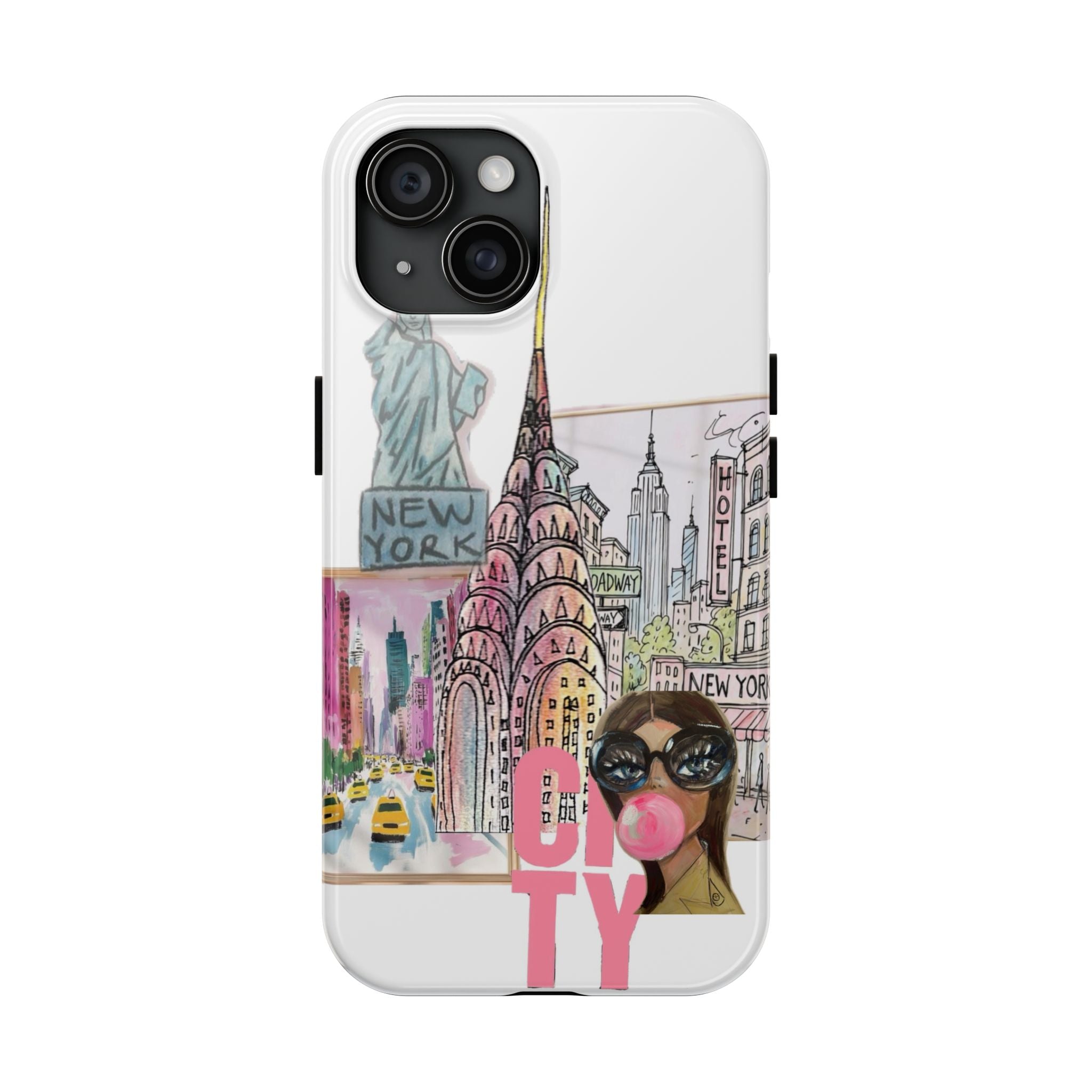 NYC Cityscape Tough Phone Case — Chic Urban Landmark Design