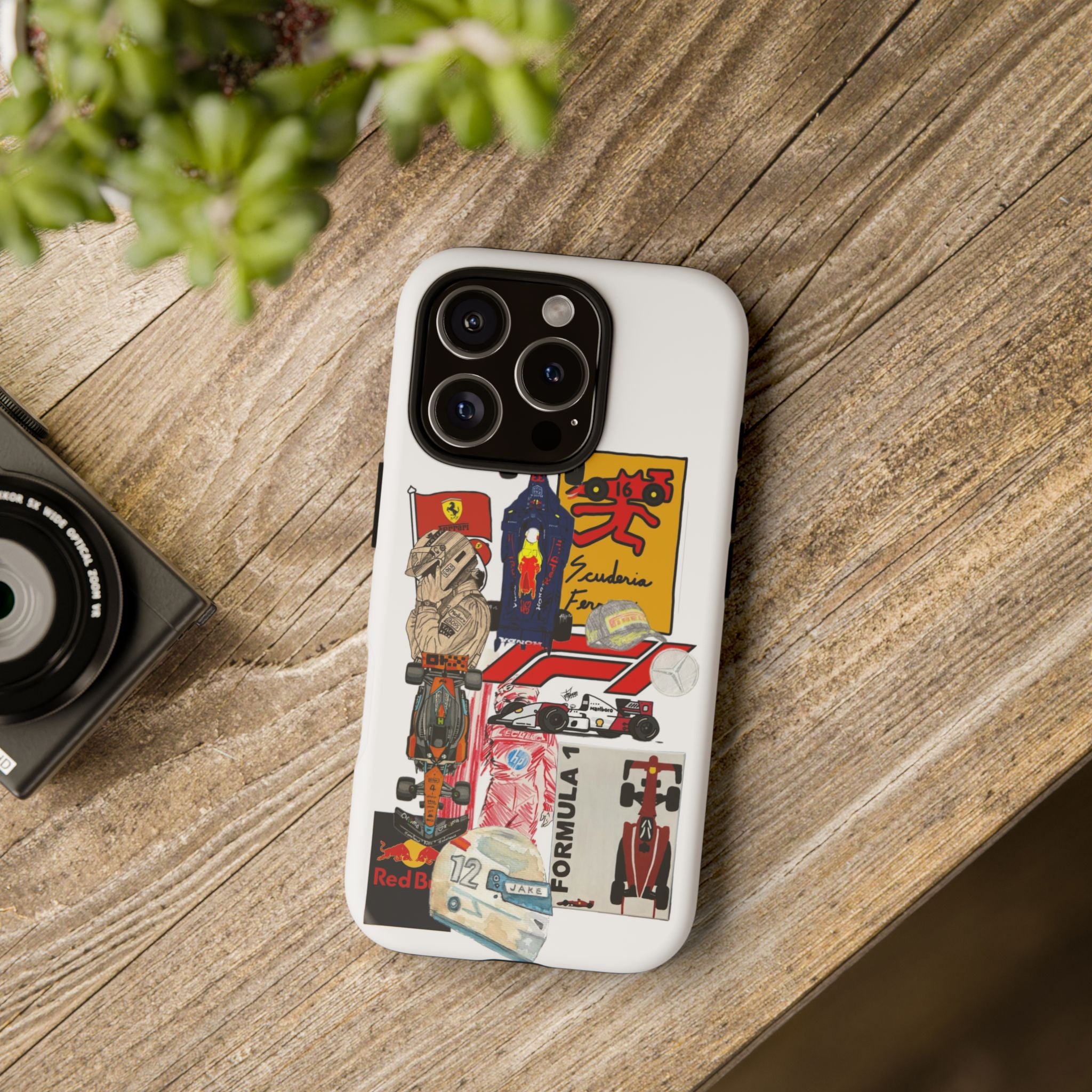 Racing Collage Tough Case — Vintage Formula 1 Phone Cover