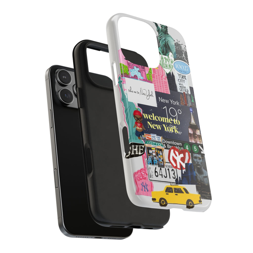 New York Collage Tough Phone Case — 'Welcome to New York' Cityscape Design