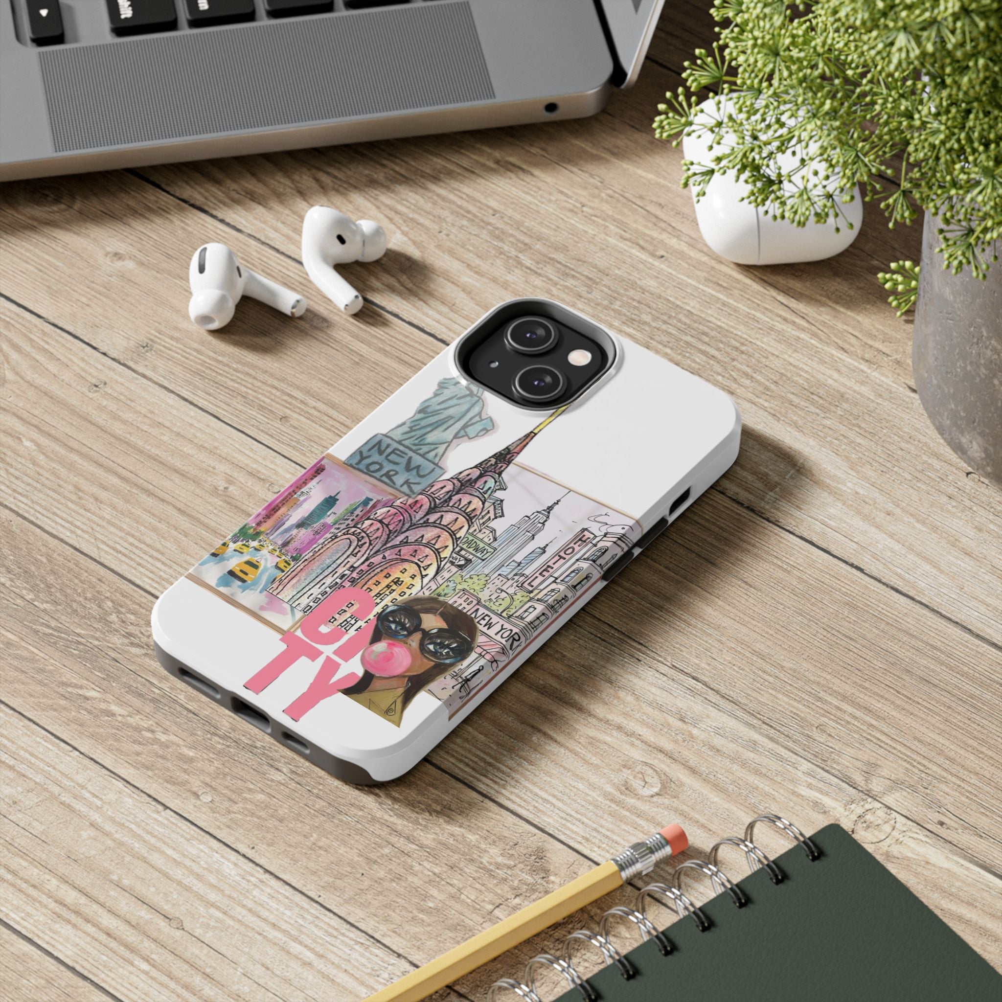 NYC Cityscape Tough Phone Case — Chic Urban Landmark Design