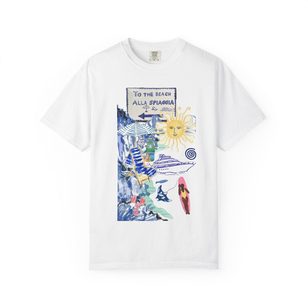 Sunshine Beach Collage T-Shirt — "To the Beaches" Graphic Tee