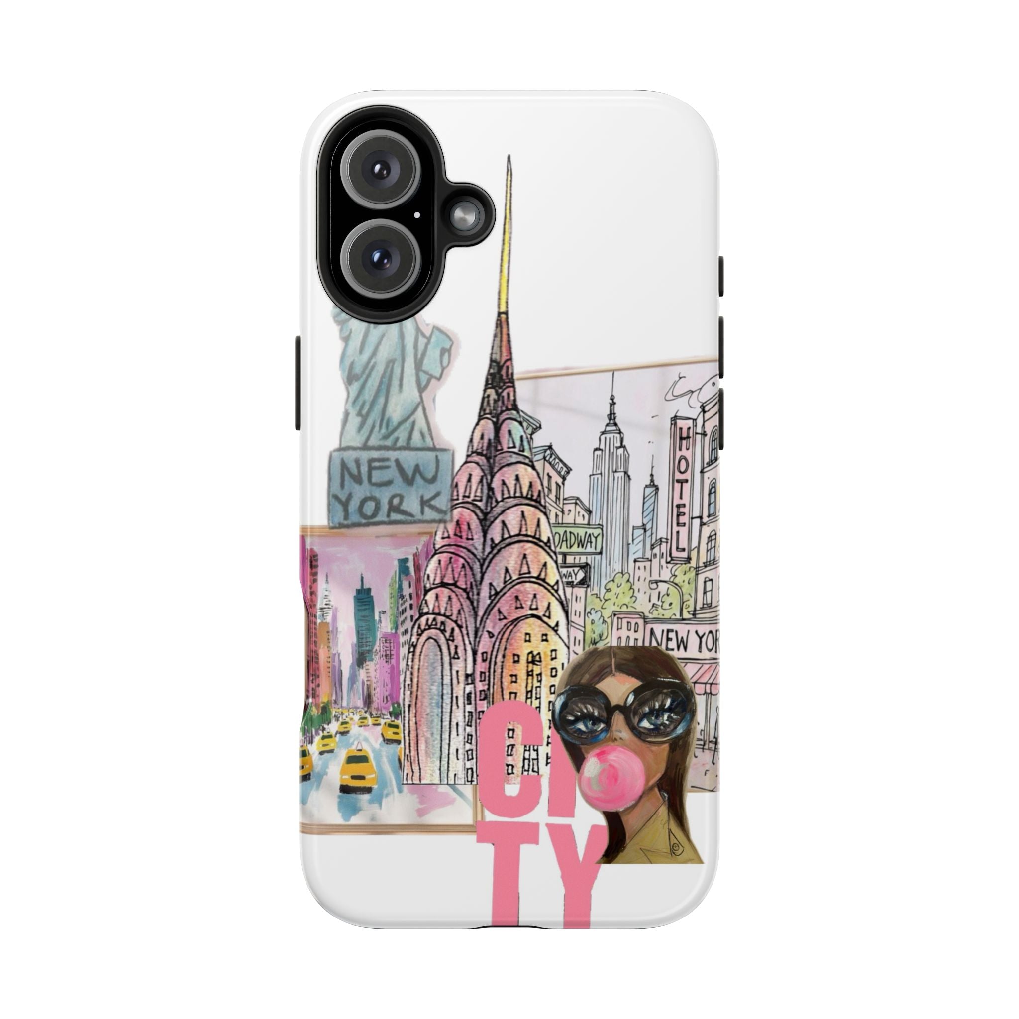 NYC Cityscape Tough Phone Case — Chic Urban Landmark Design