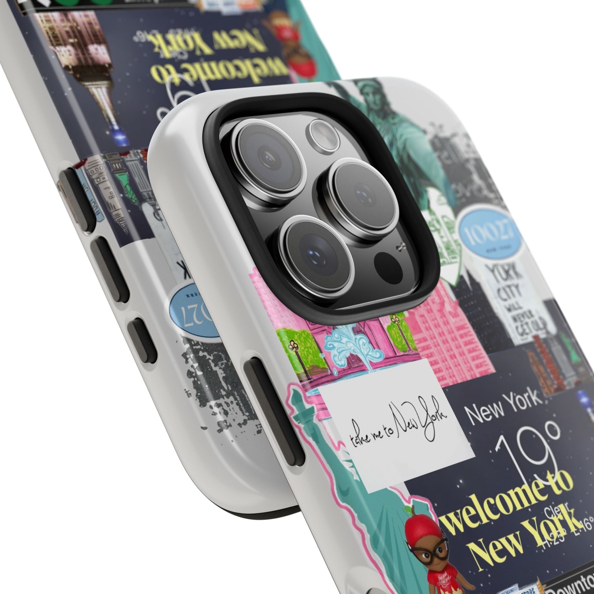 New York Collage Tough Phone Case — 'Welcome to New York' Cityscape Design