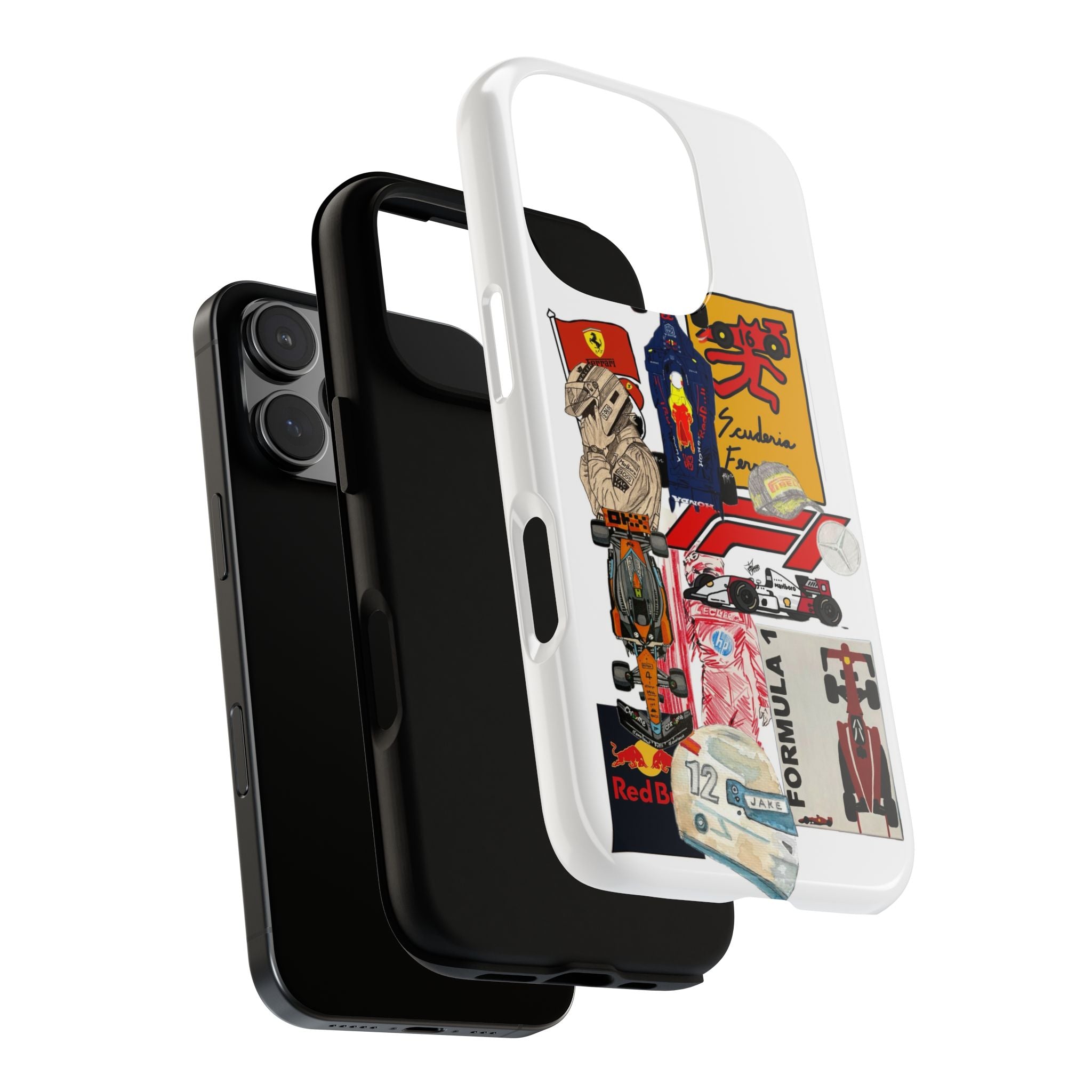 Racing Collage Tough Case — Vintage Formula 1 Phone Cover