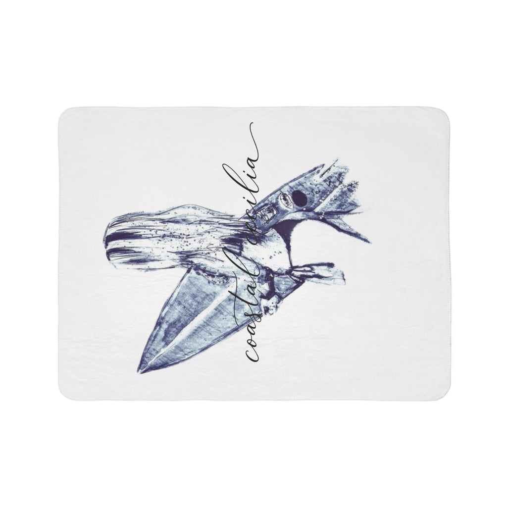 Coastal Cecilia Surf Fleece Sherpa Blanket — Coastal Surfboard Design