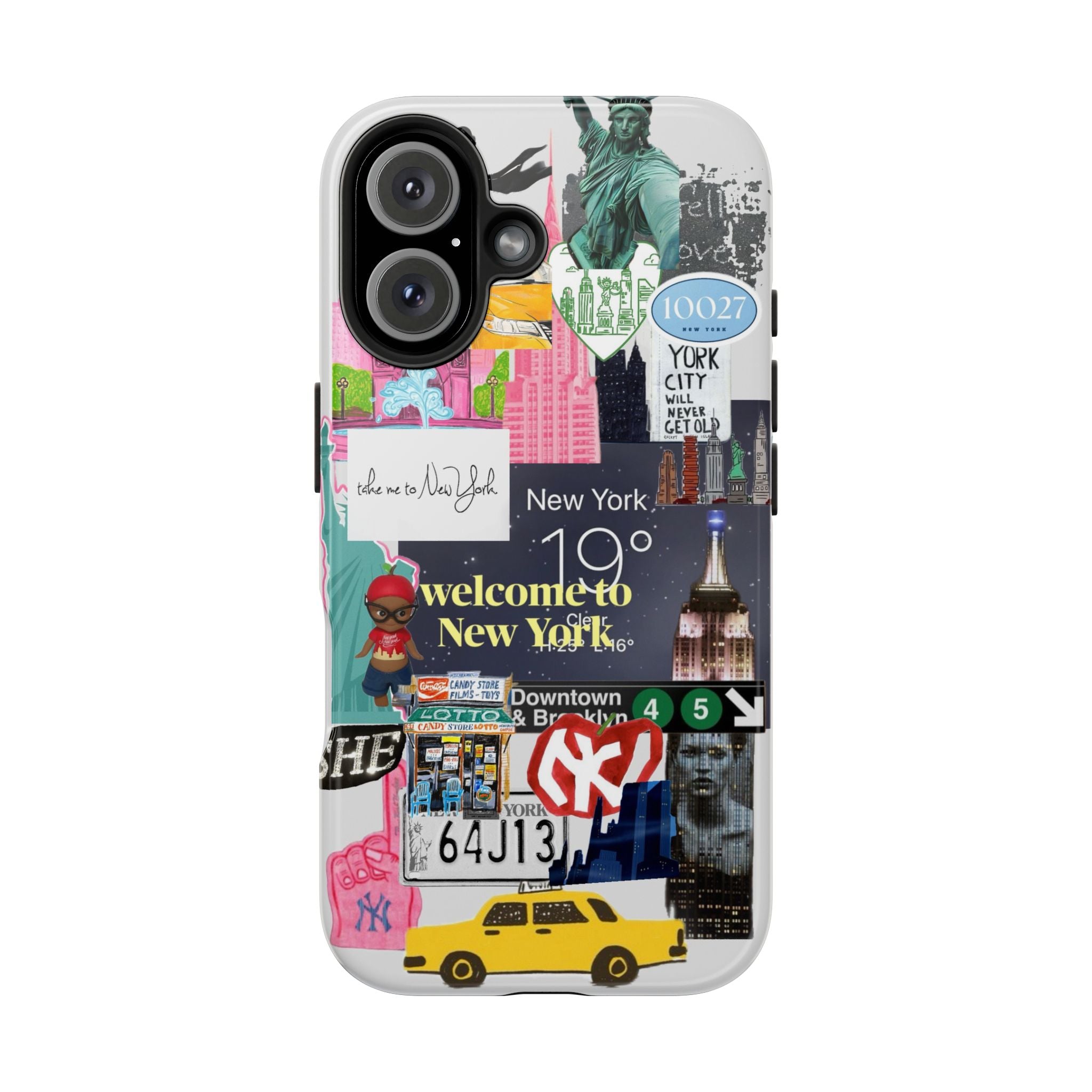 New York Collage Tough Phone Case — 'Welcome to New York' Cityscape Design