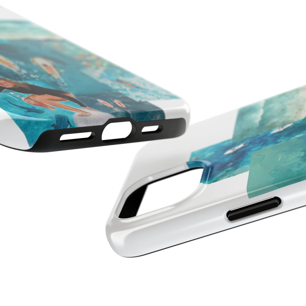 Surf Collage Tough Phone Case — Ocean Waves & Surfer Protective Phone Cover