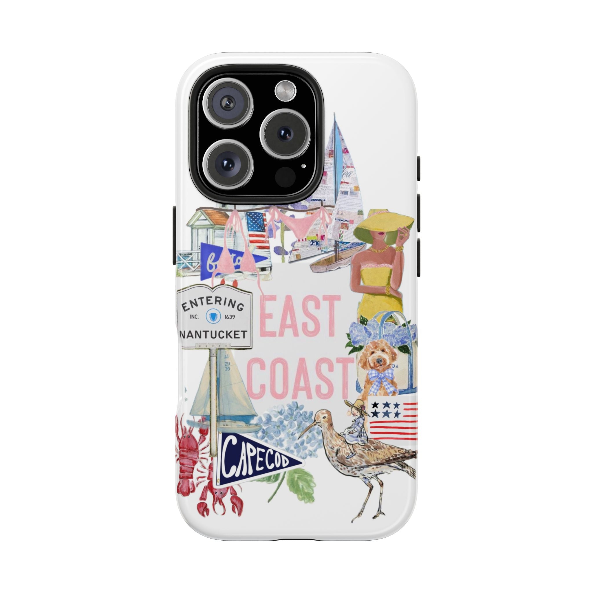 East Coast Collage Tough Phone Case — Cape Cod & Nantucket Beach Vibes