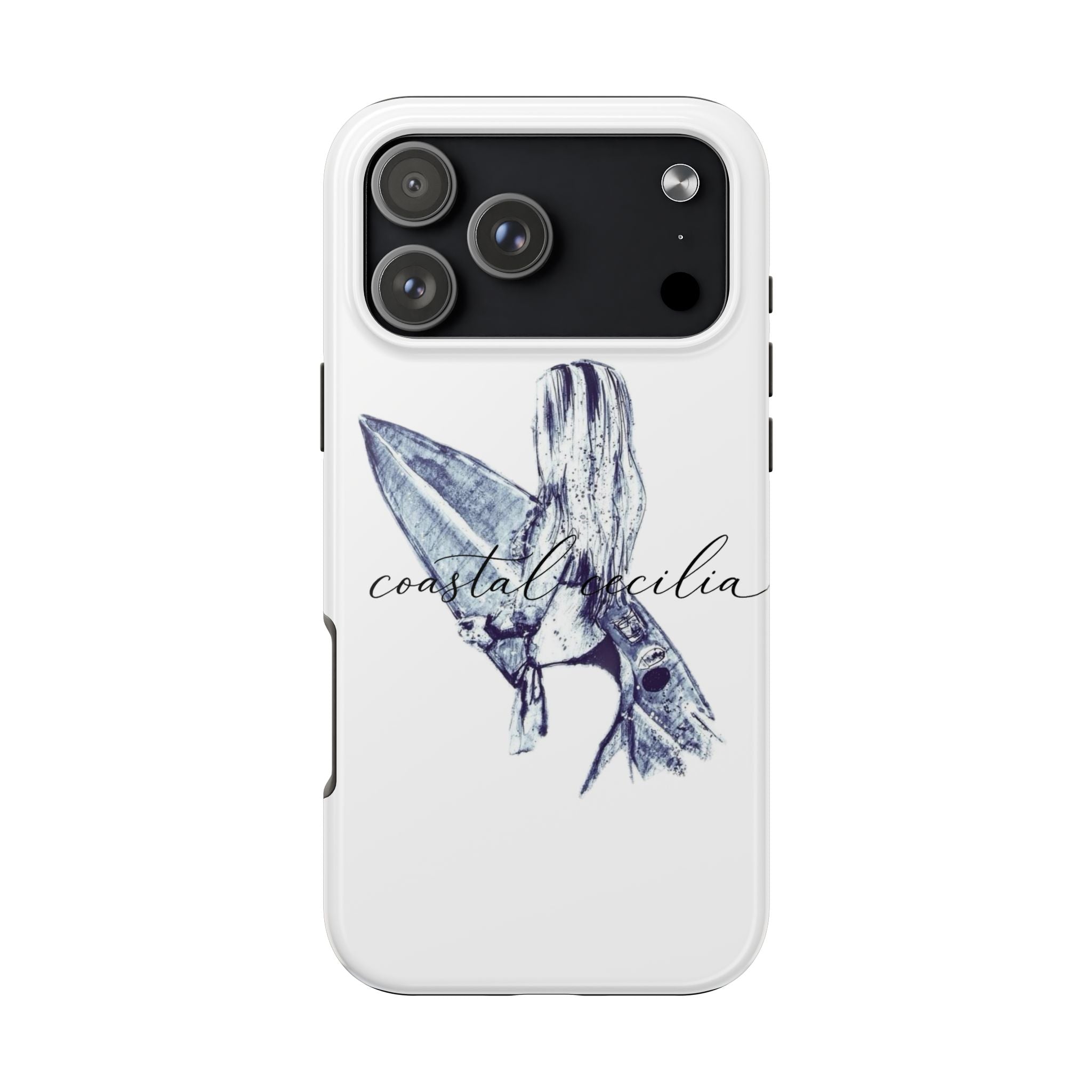 Coastal Cecilia Surf Girl Tough Phone Cases