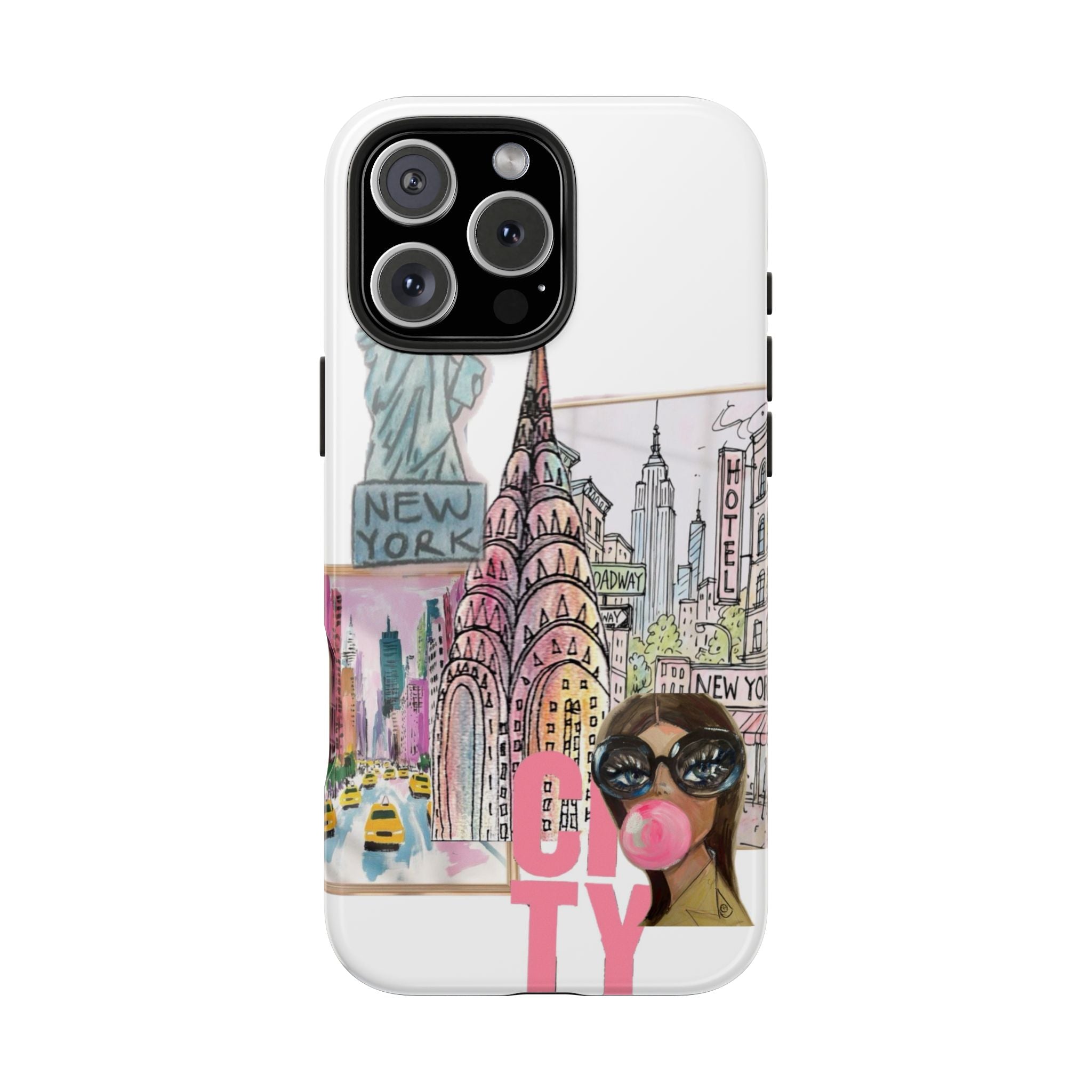 NYC Cityscape Tough Phone Case — Chic Urban Landmark Design
