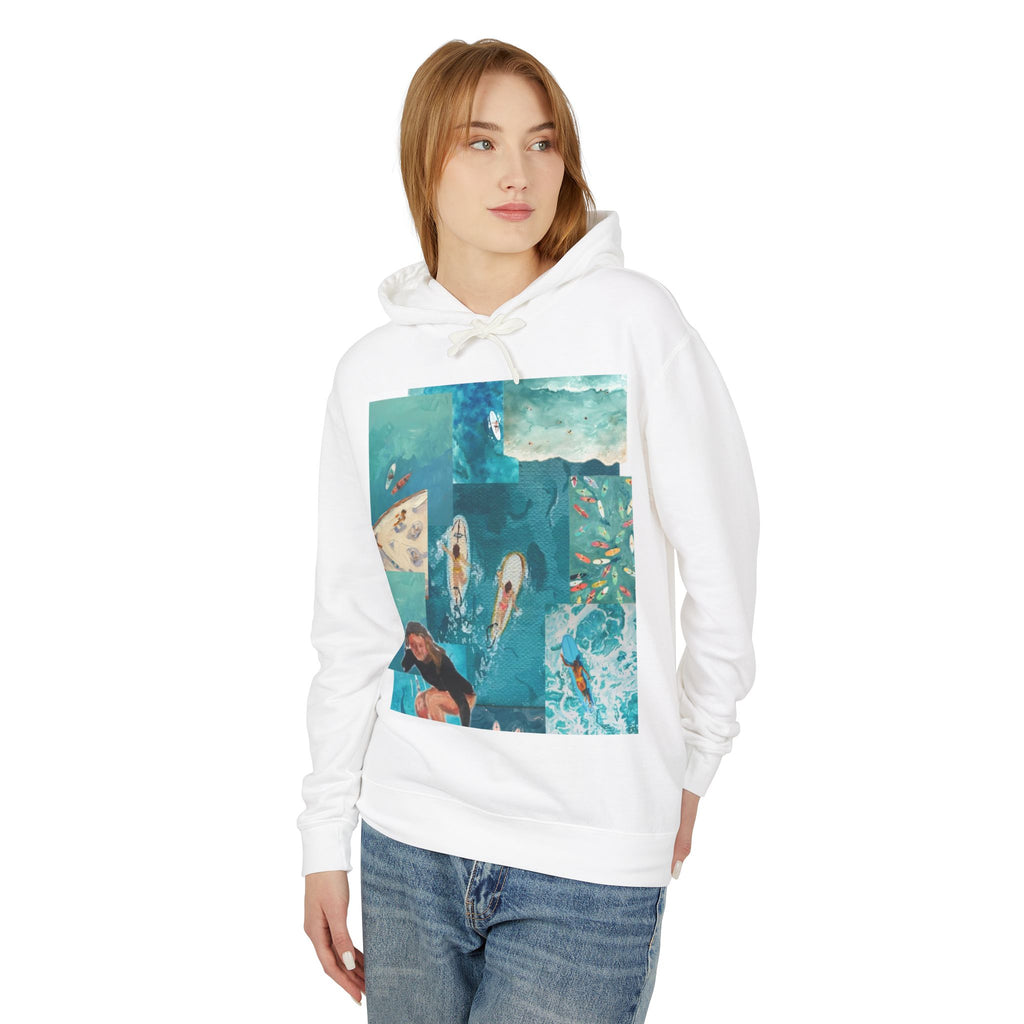 Ocean Collage Hoodie — Surf & Tropical Vacation Vibes