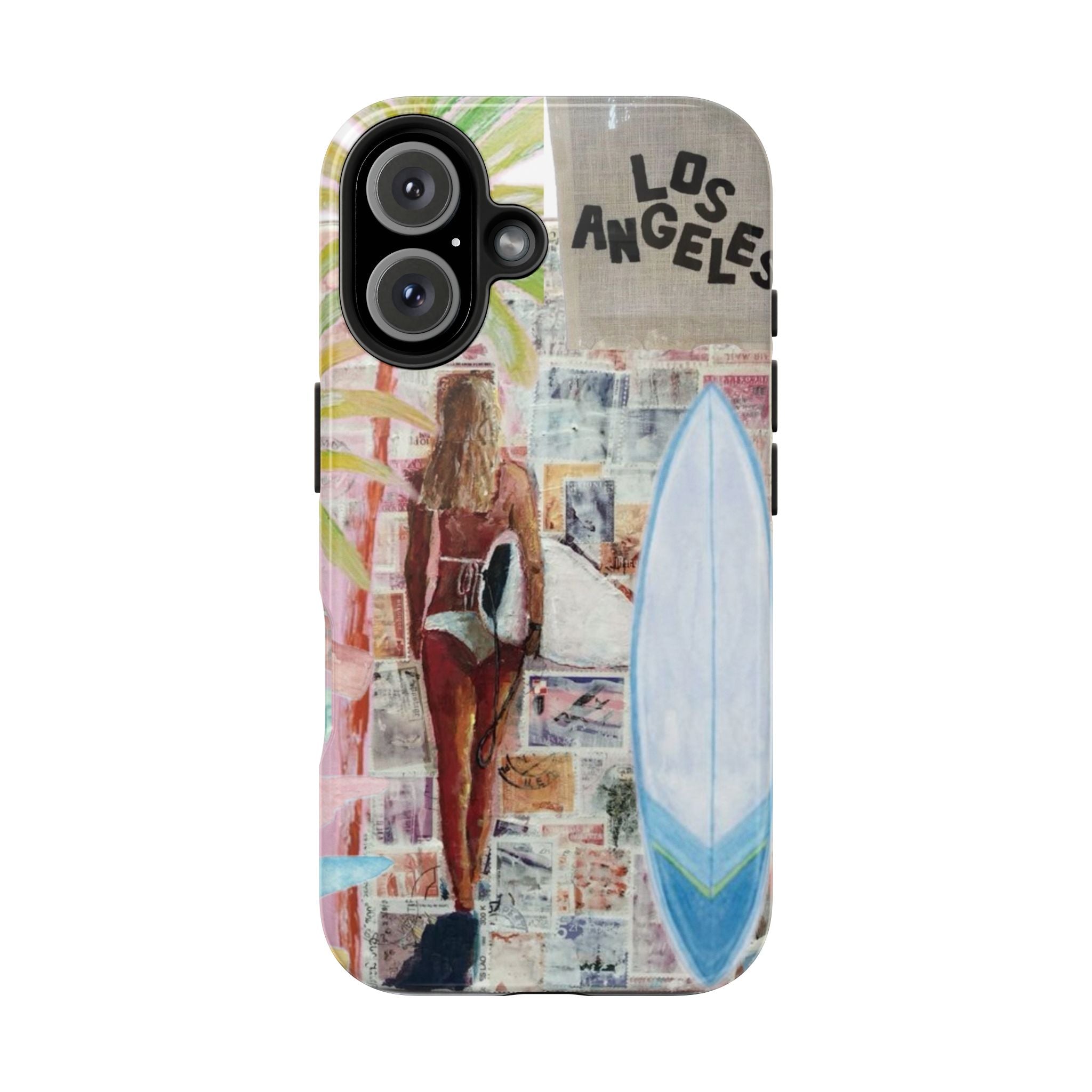 Los Angeles Surf Phone Case — Tough Protective iPhone Case with Beach Collage Design