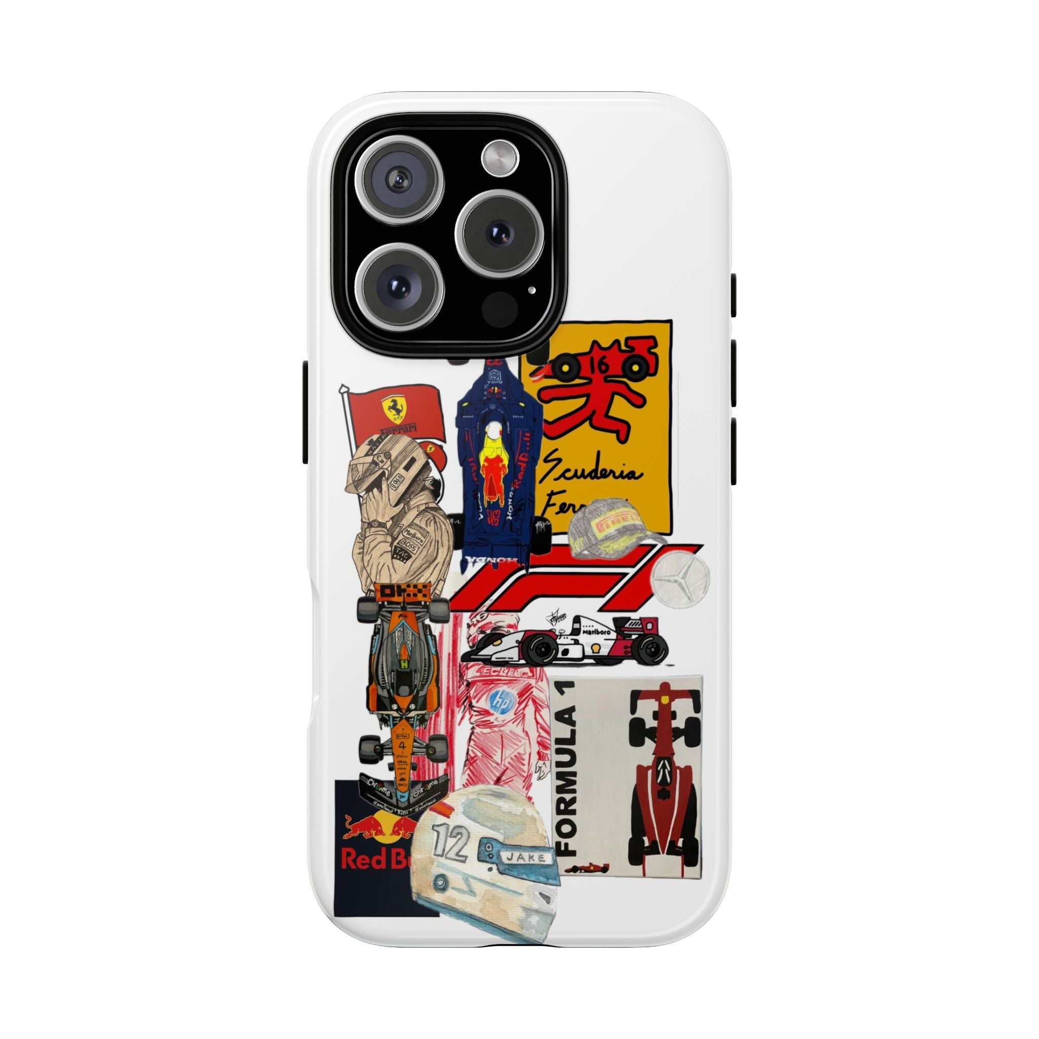 Racing Collage Tough Case — Vintage Formula 1 Phone Cover