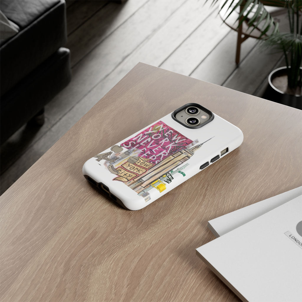New York Never Sleeps Phone Case — NYC Skyline Protective Case