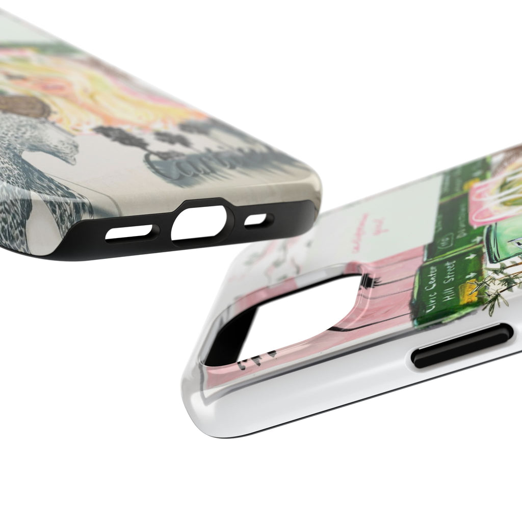 California Girl Illustrated Phone Case — Retro Palm Beach Art