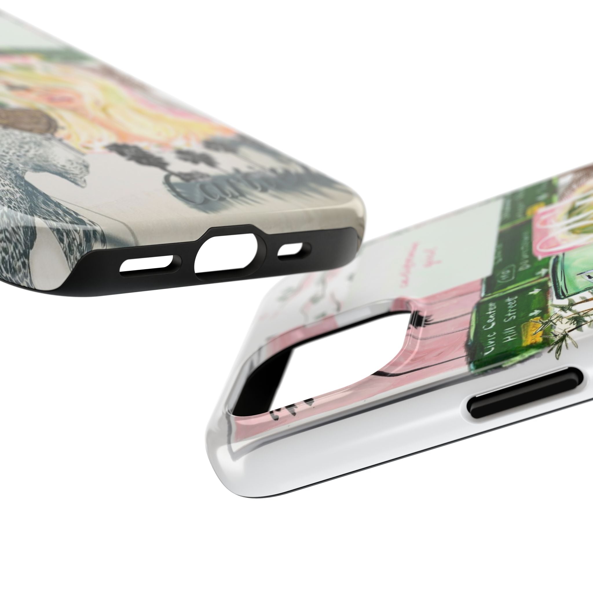 California Girl Illustrated Phone Case — Retro Palm Beach Art