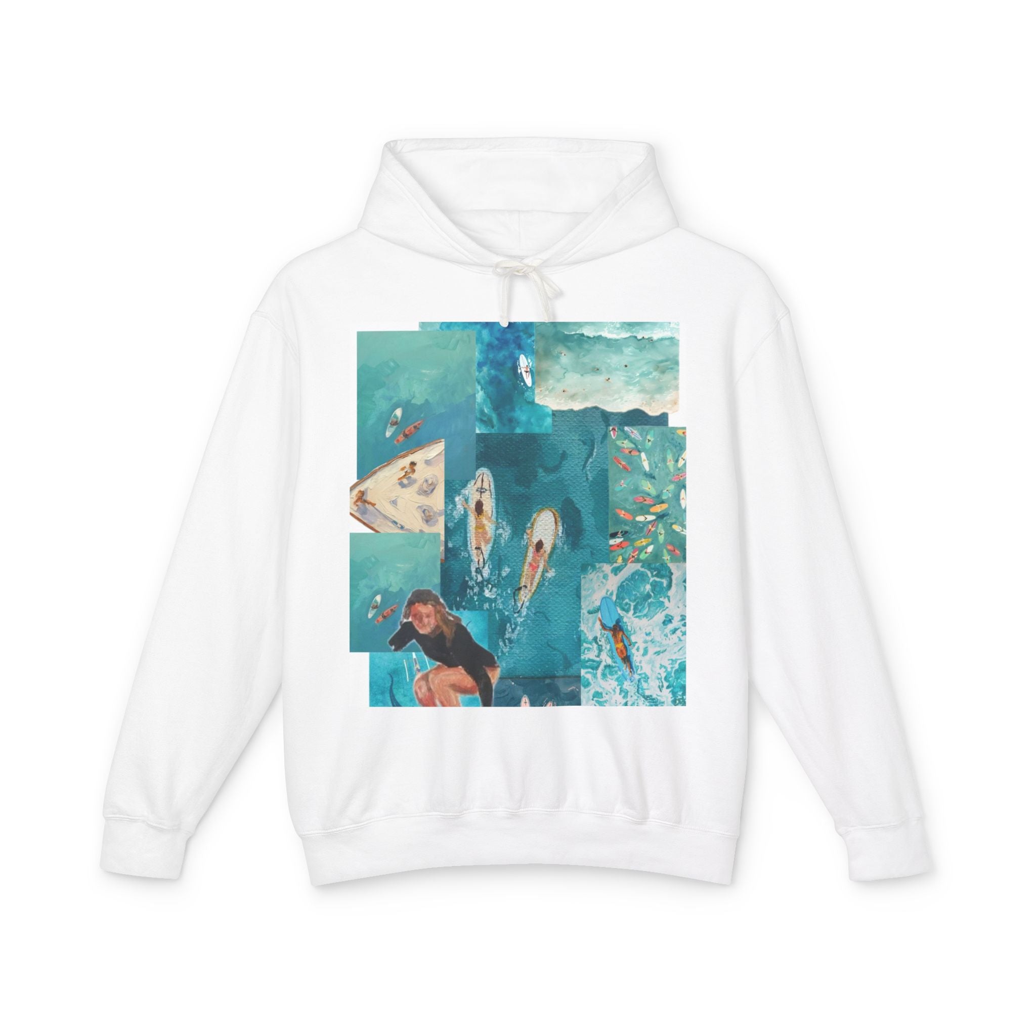 Ocean Collage Hoodie — Surf & Tropical Vacation Vibes