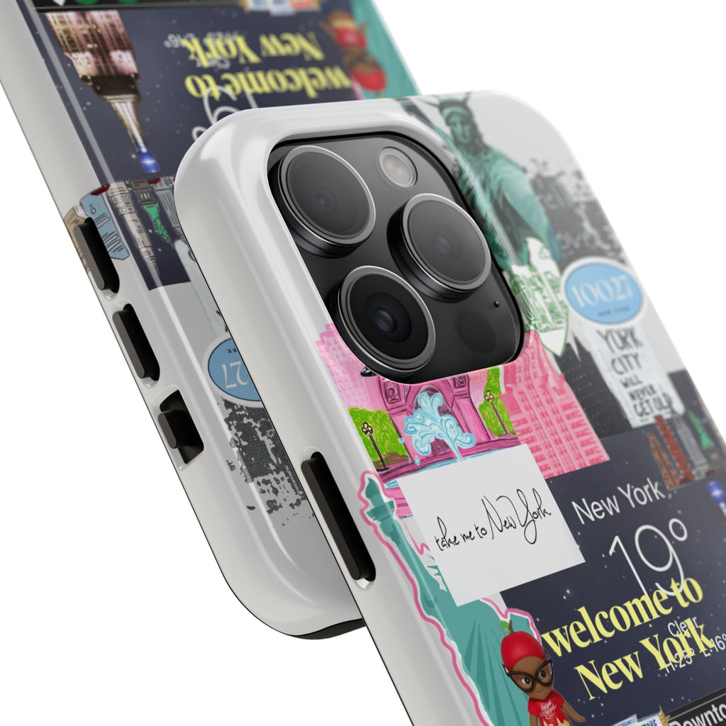 New York Collage Tough Phone Case — 'Welcome to New York' Cityscape Design
