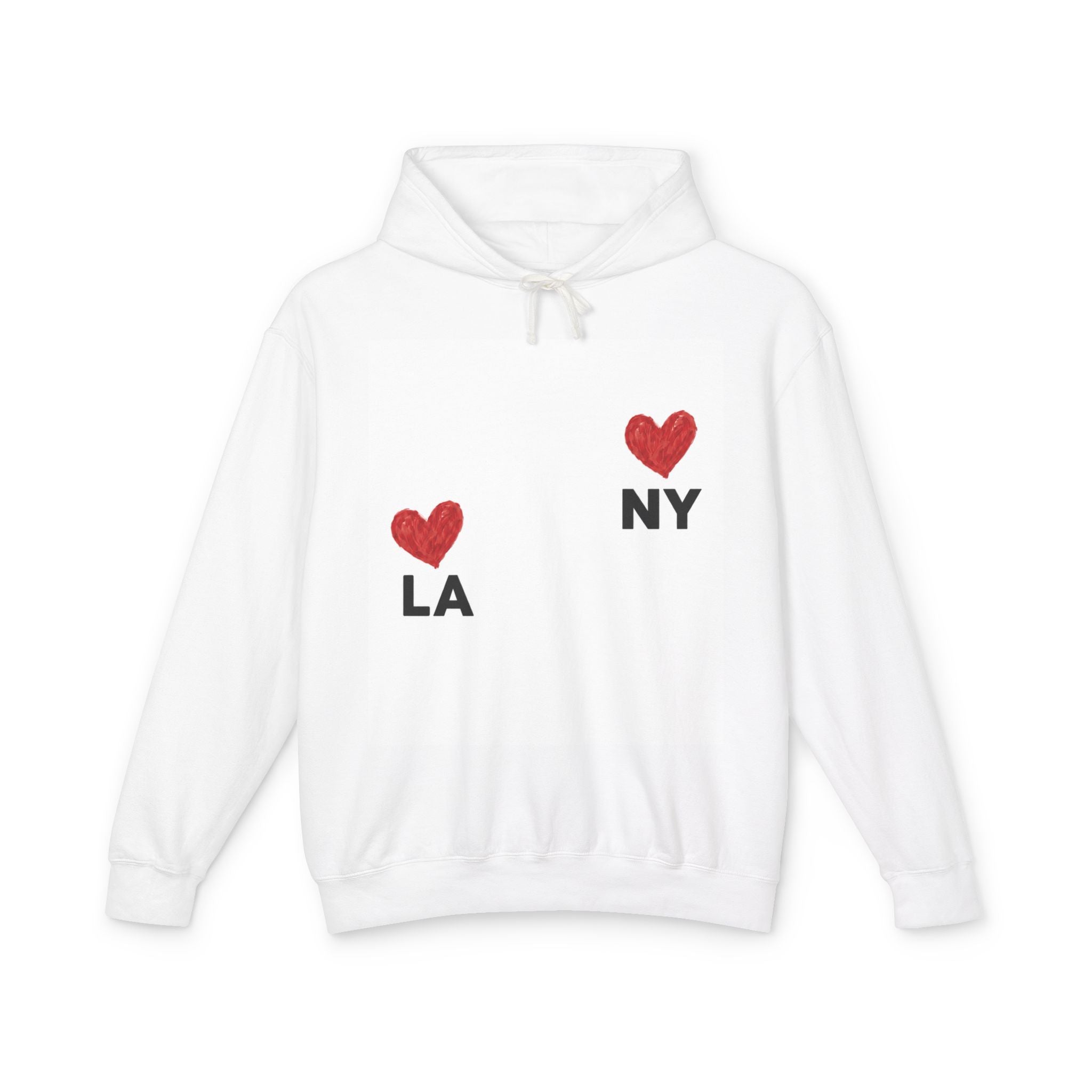 LA  NY Hoodie — Heart City Graphic Lightweight Hooded Sweatshirt