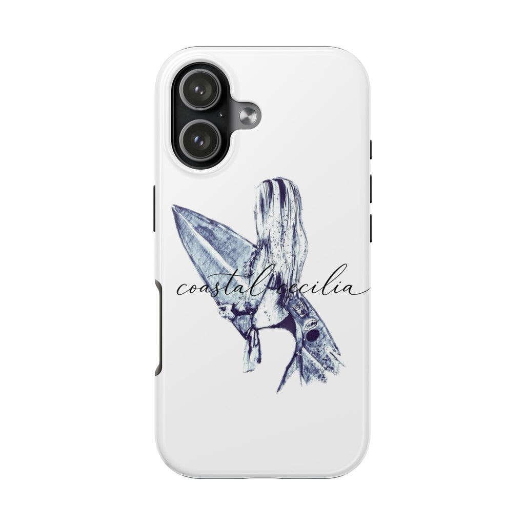 Coastal Cecilia Surf Girl Tough Phone Cases