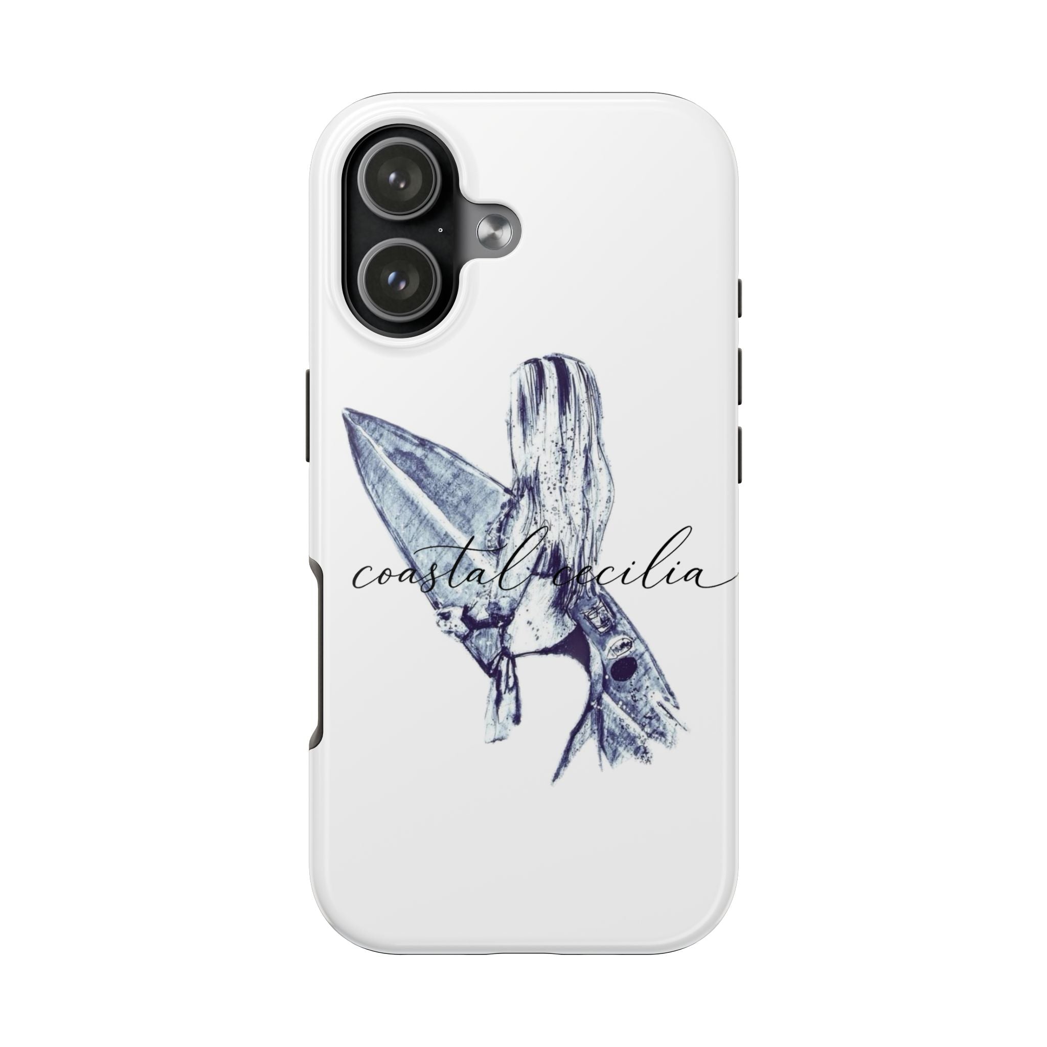Coastal Cecilia Surf Girl Tough Phone Cases