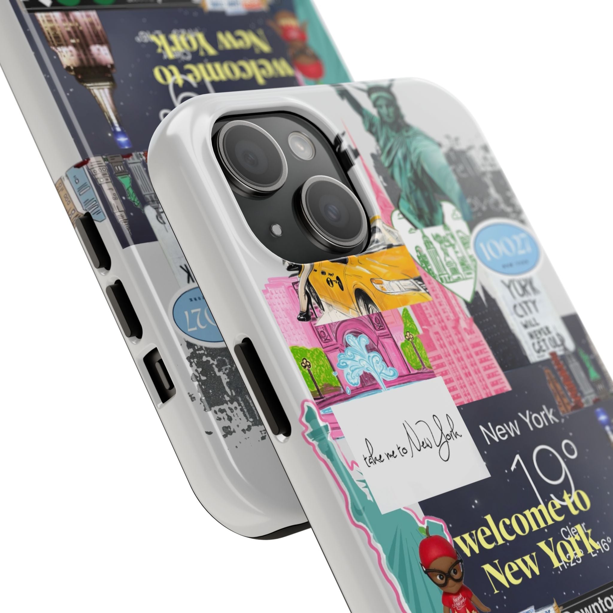 New York Collage Tough Phone Case — 'Welcome to New York' Cityscape Design