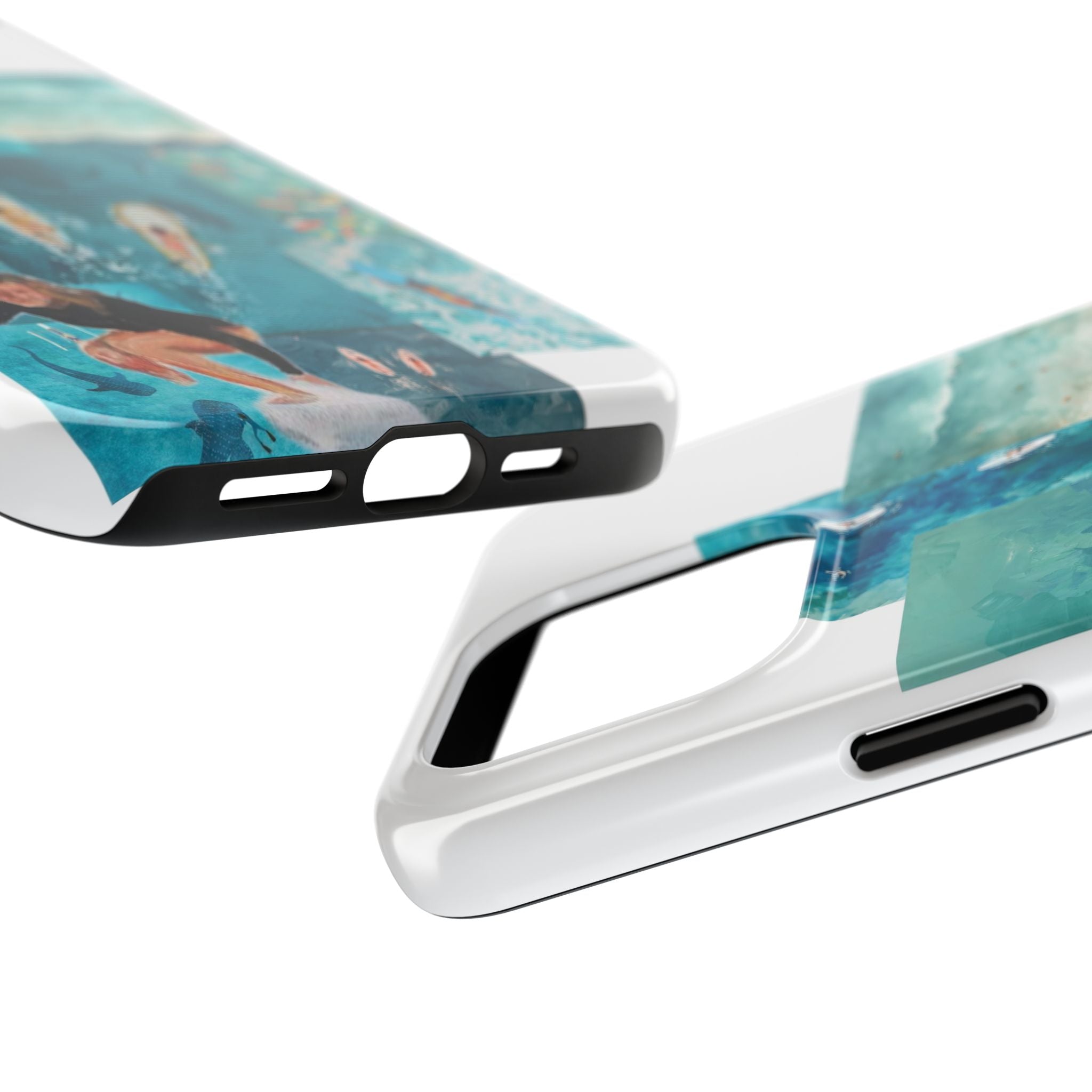 Surf Collage Tough Phone Case — Ocean Waves & Surfer Protective Phone Cover