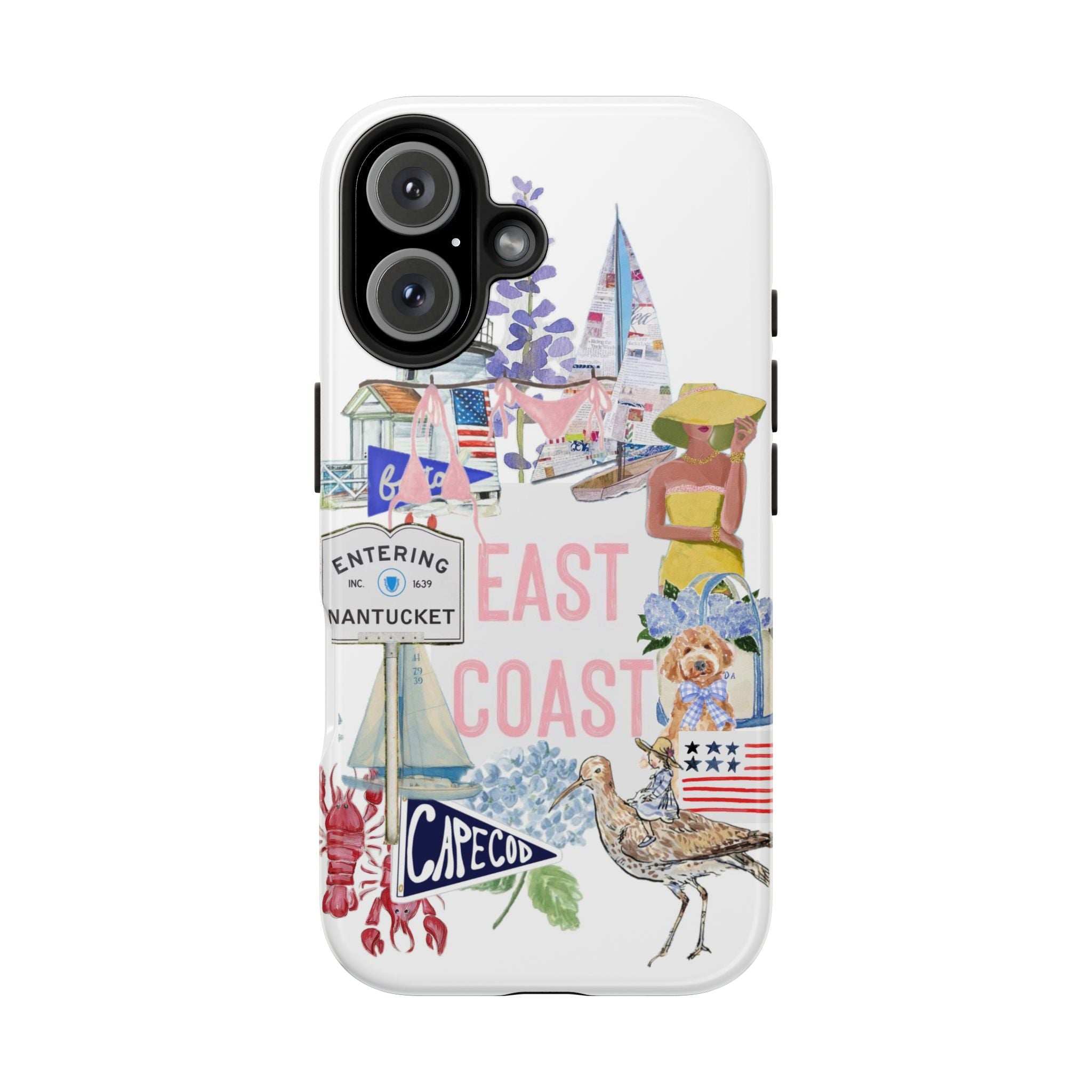 East Coast Collage Tough Phone Case — Cape Cod & Nantucket Beach Vibes