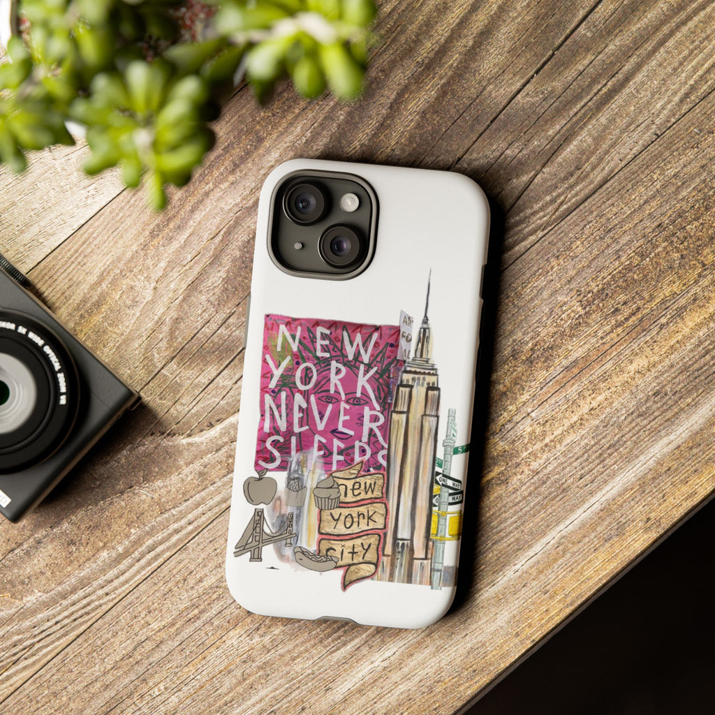 New York Never Sleeps Phone Case — NYC Skyline Protective Case
