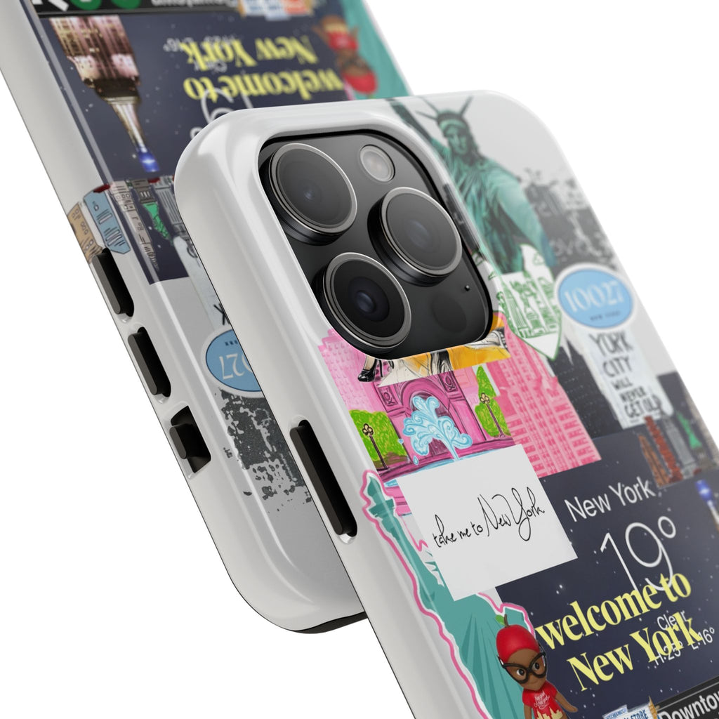 New York Collage Tough Phone Case — 'Welcome to New York' Cityscape Design