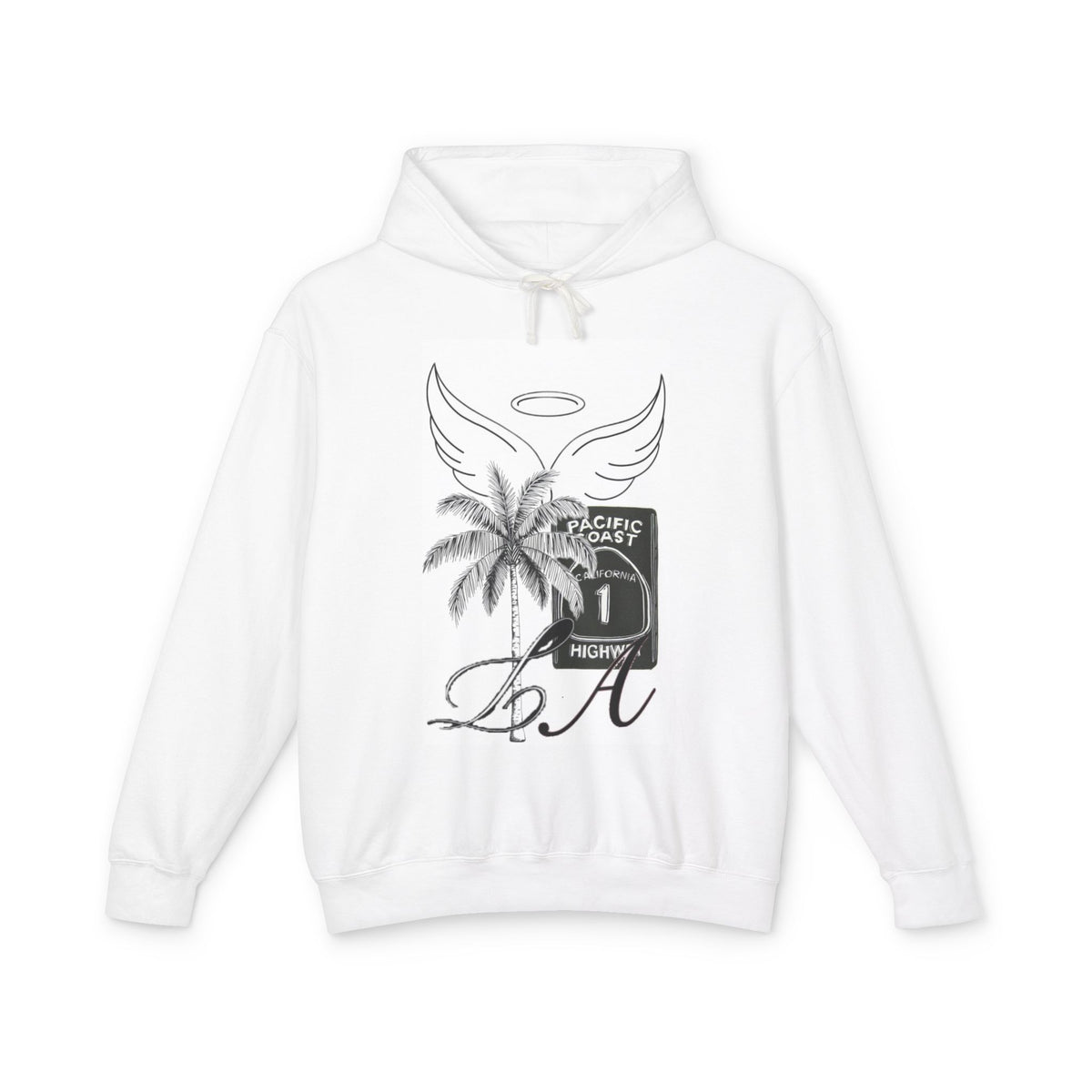 California Angel Graphic Hoodie — Palm, Route 1 & 'LA' Streetwear