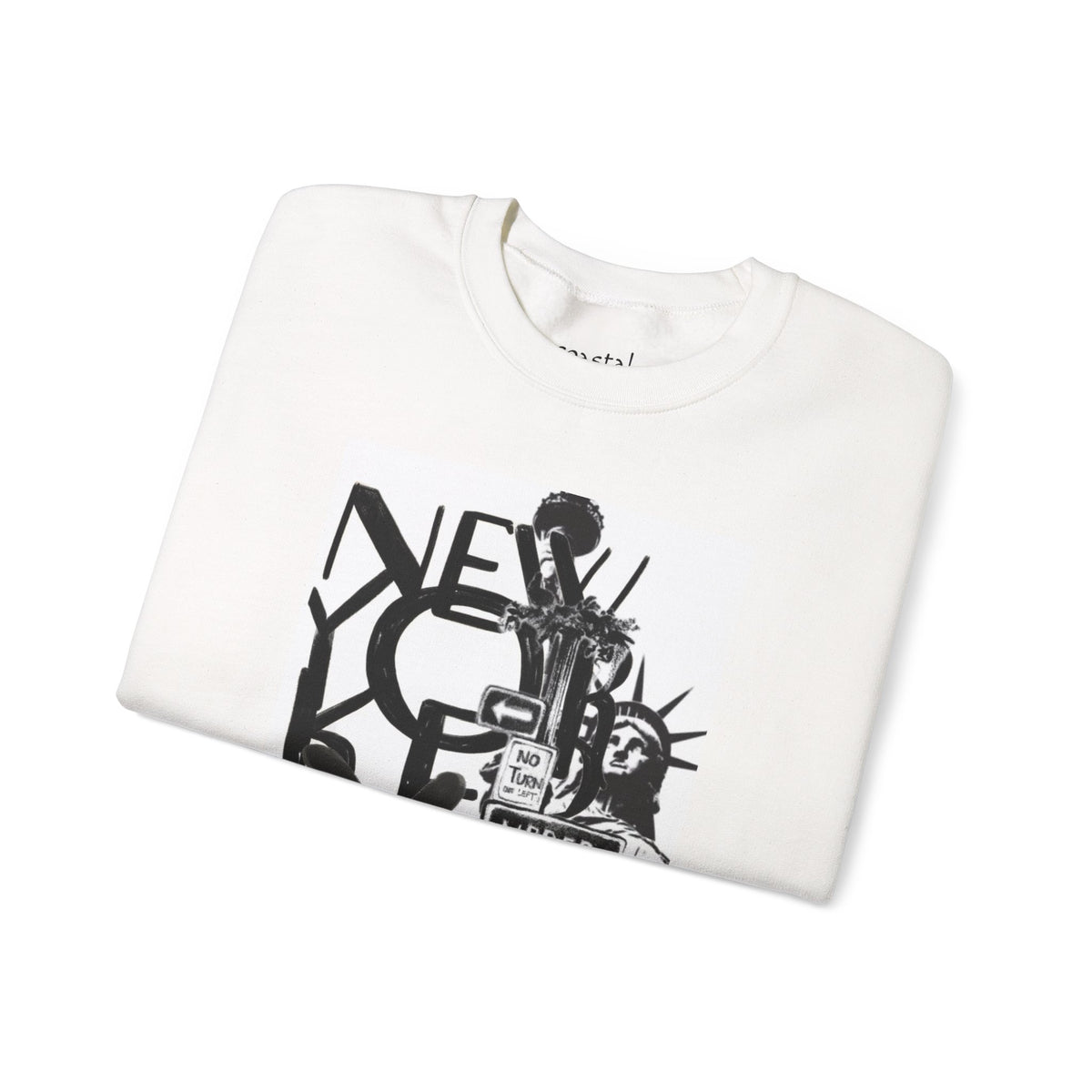 New York City Graphic Crewneck Sweatshirt — Upper East Side Statue of Liberty Design