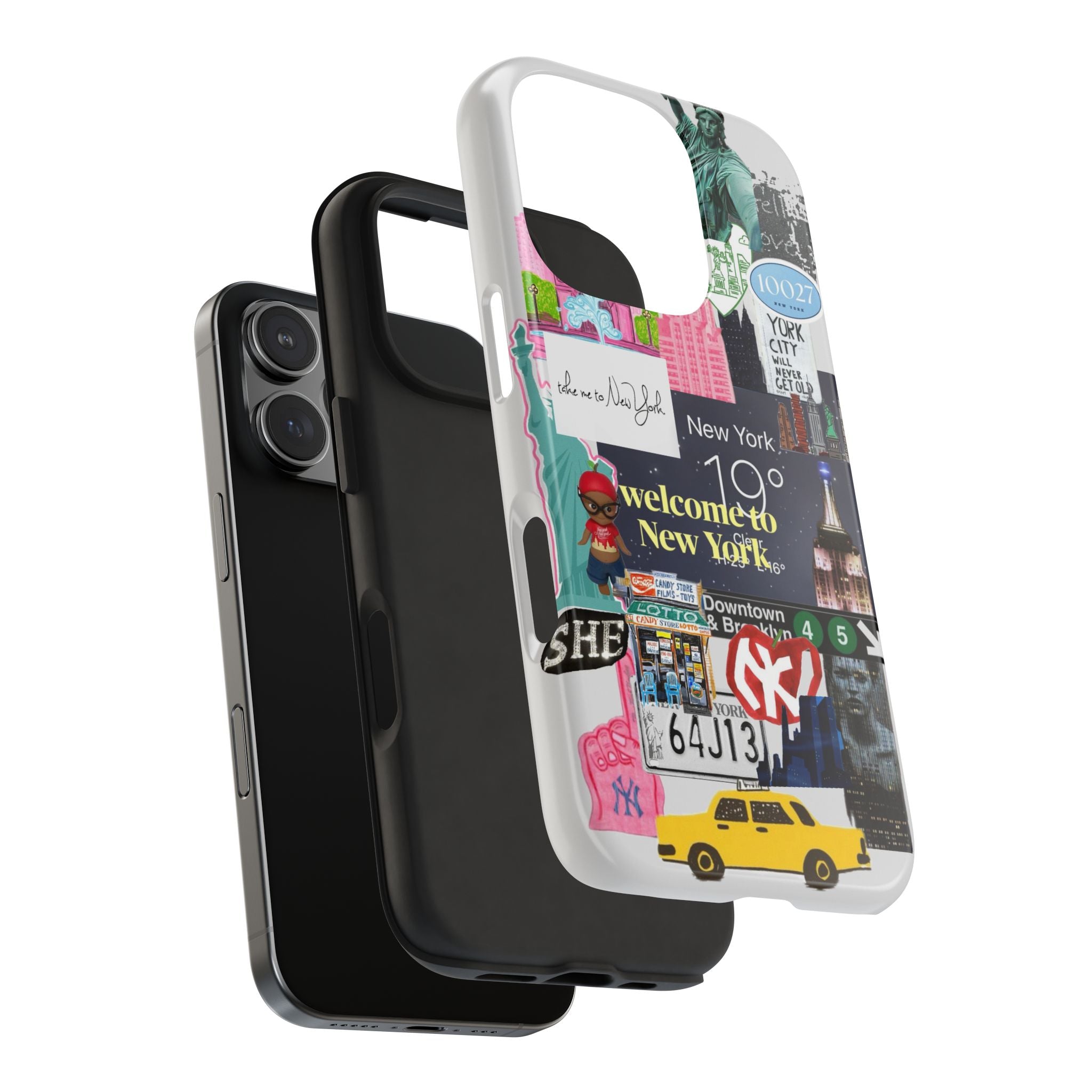 New York Collage Tough Phone Case — 'Welcome to New York' Cityscape Design