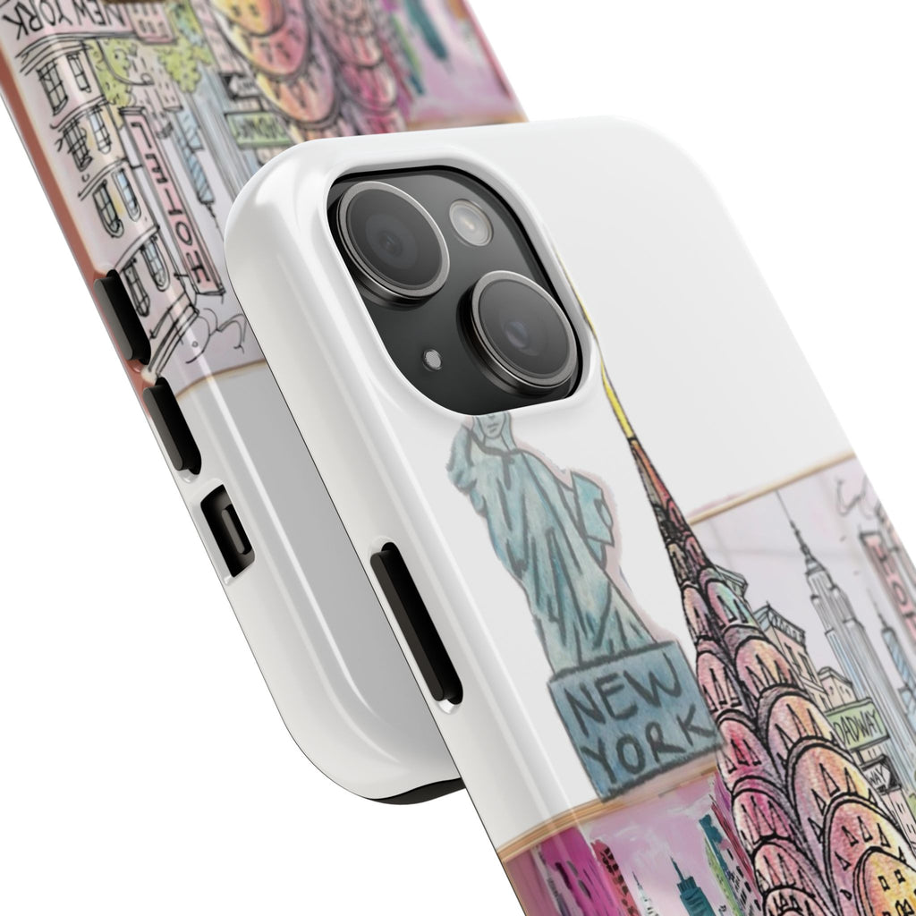 NYC Cityscape Tough Phone Case — Chic Urban Landmark Design