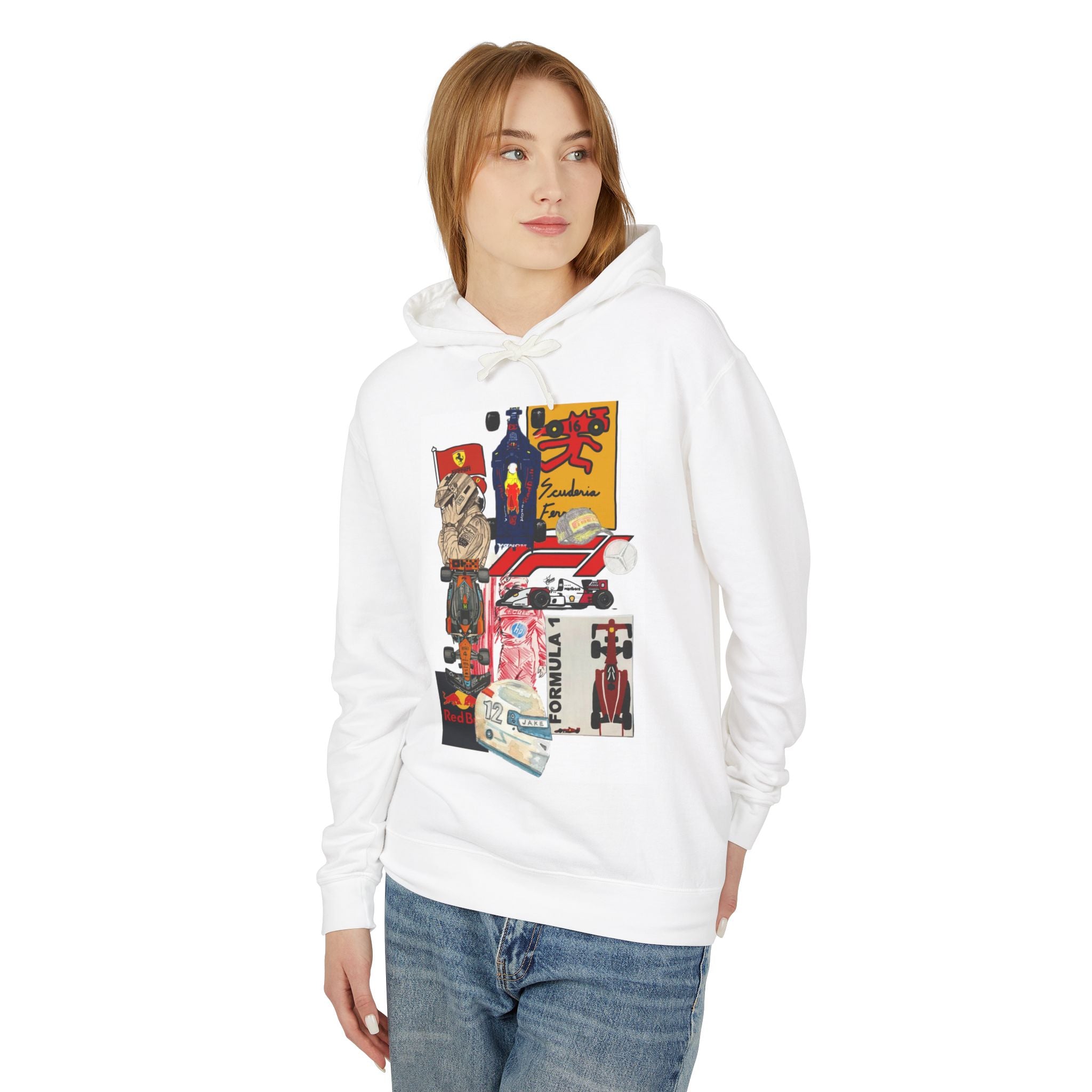Racing Collage Hoodie – Vintage Motorsports Poster Graphic