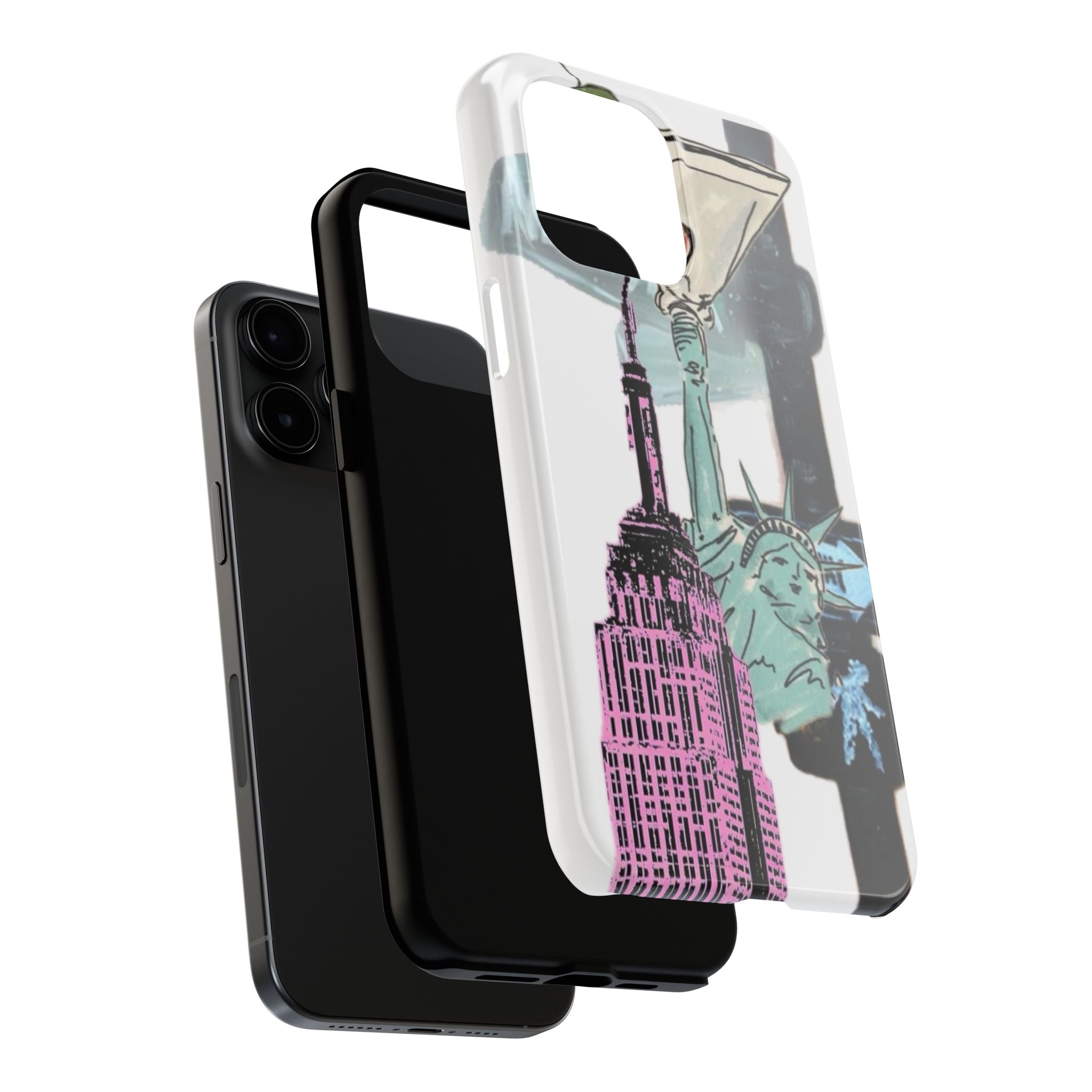 Tough Phone Case — Pop Art New York City Phone Cover (Statue of Liberty & Empire State)